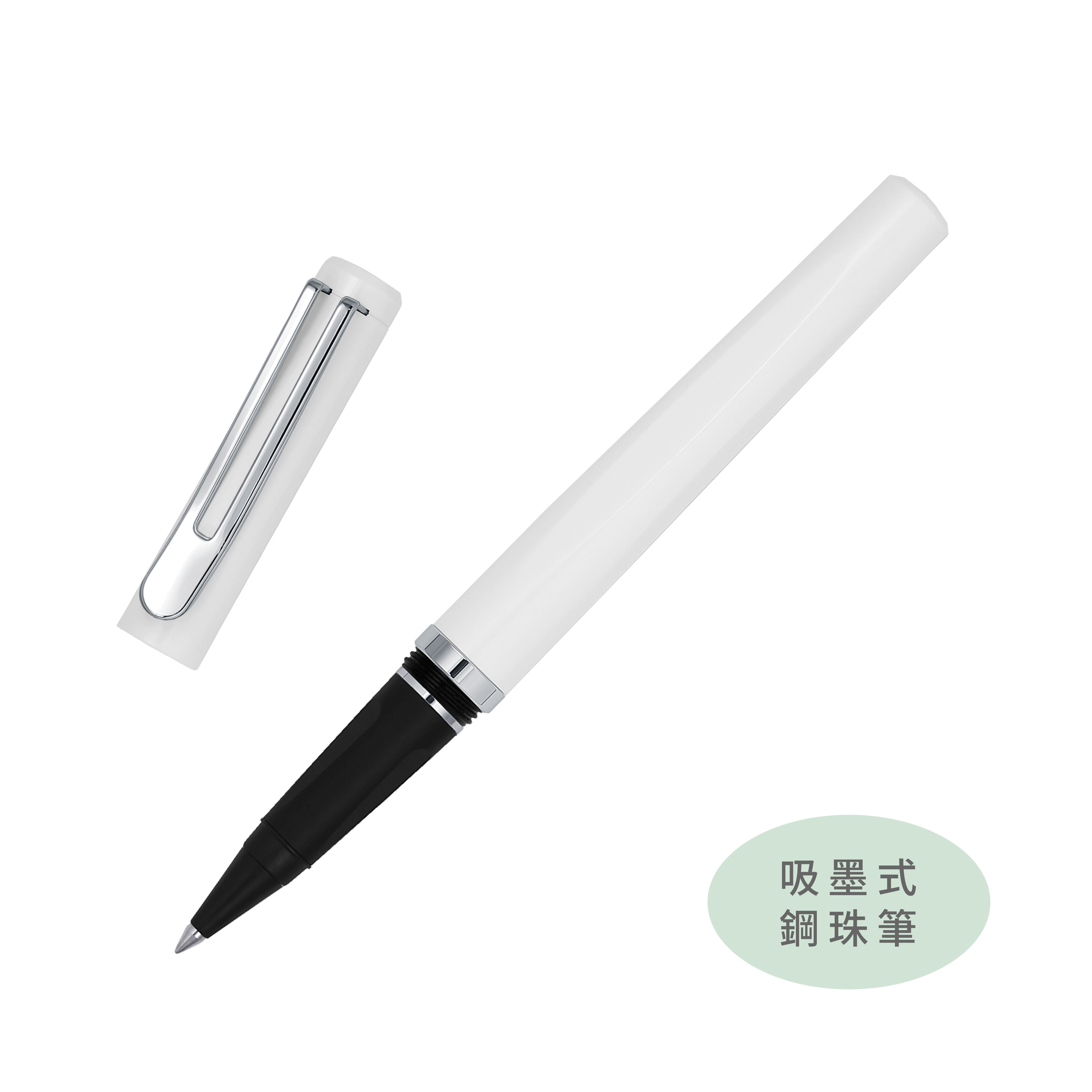 New Ocean 吸墨式鋼珠筆 - 聖潔白