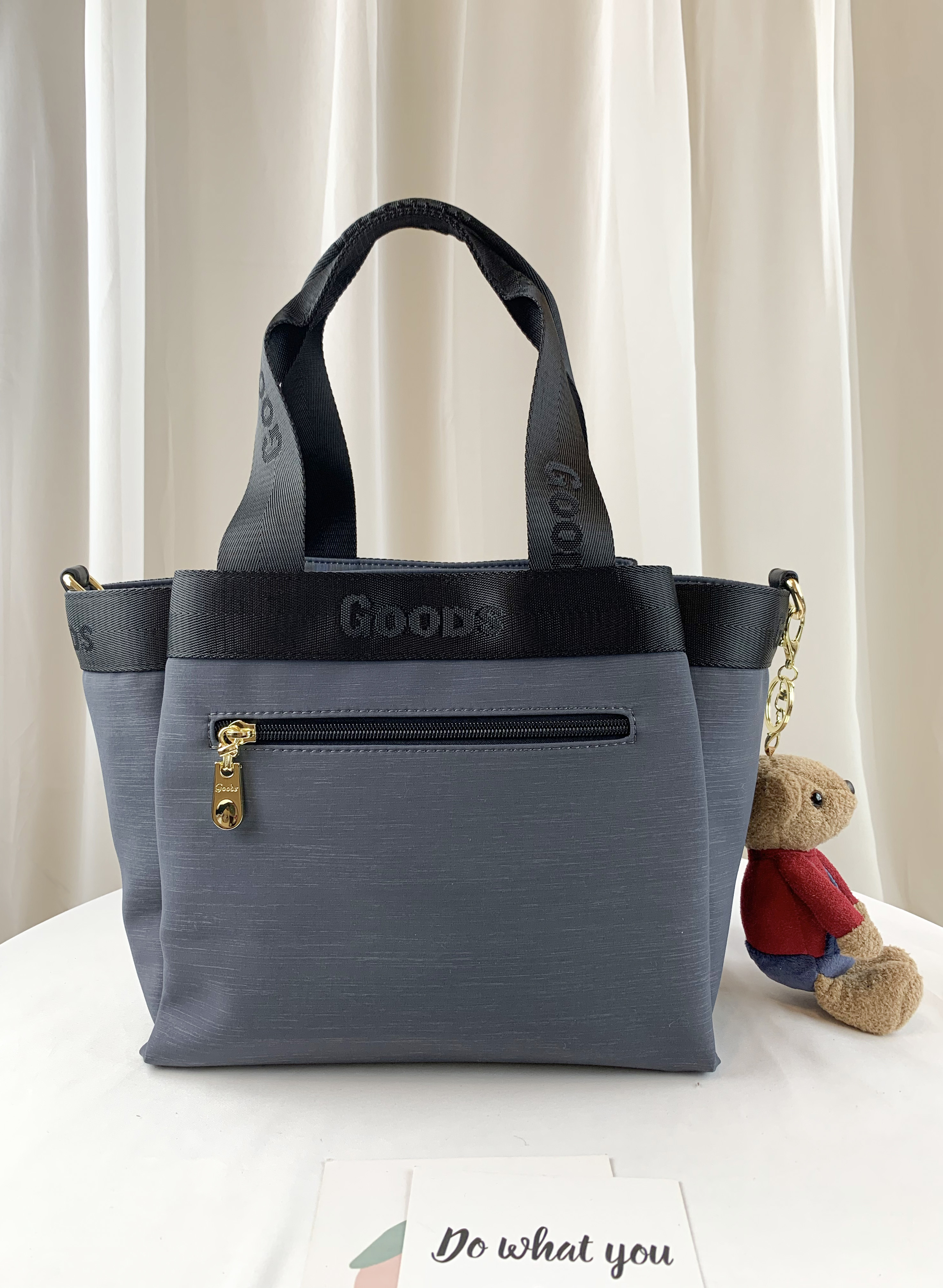 GOODS 紅灰拼色 防潑水手提包 / 側背包  #2734