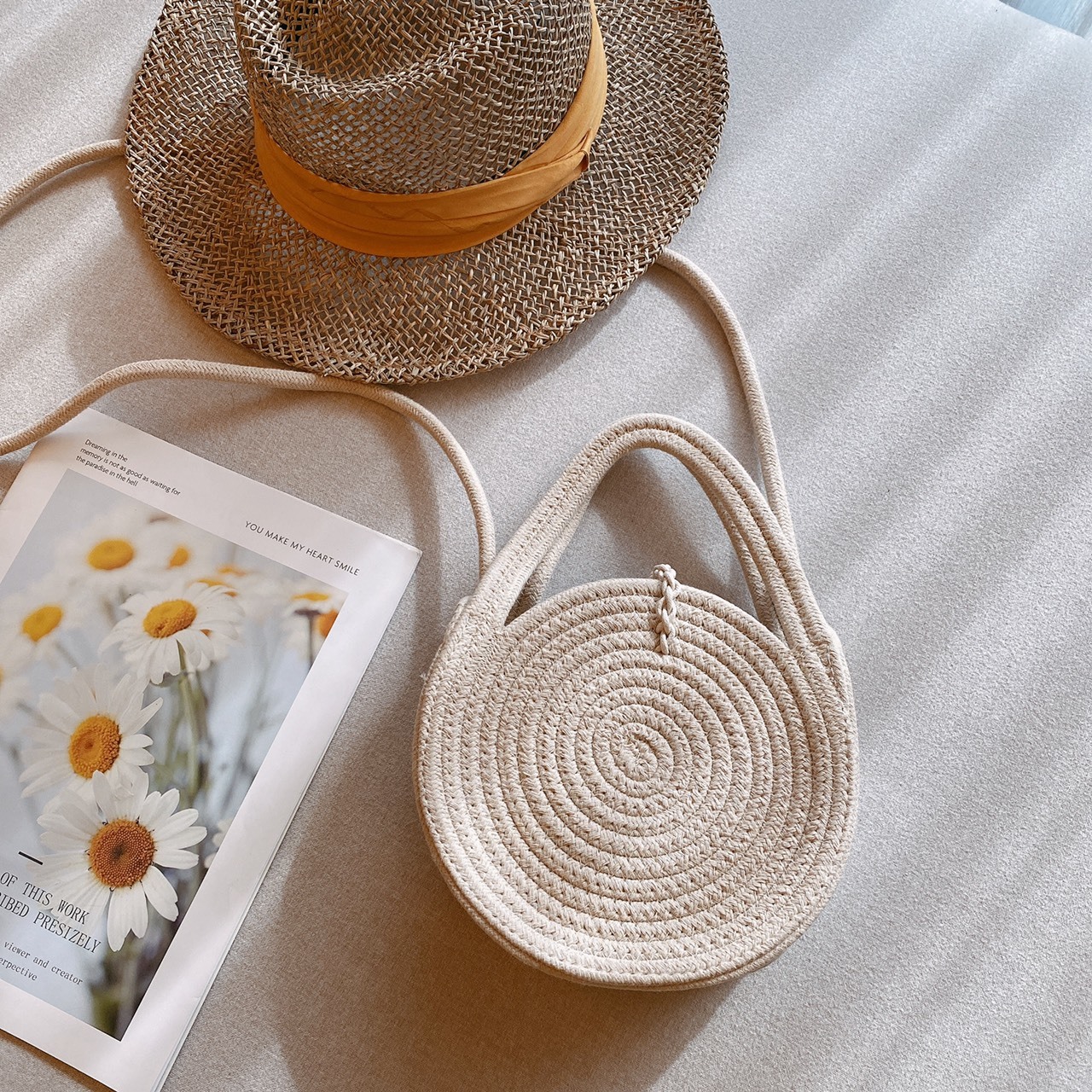 韓風螺旋紋編織圓包/二色