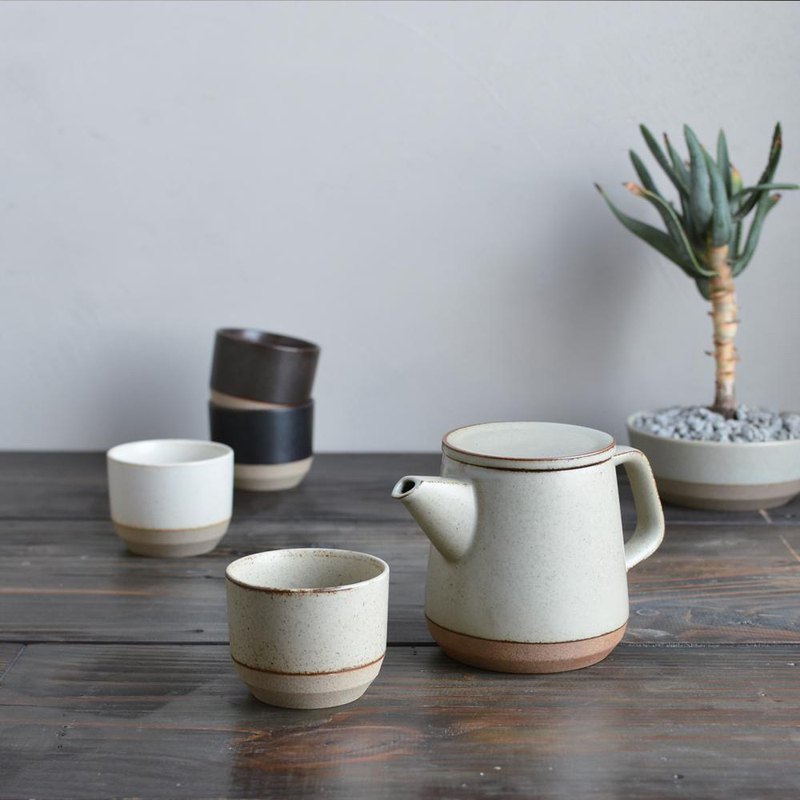 KINTO 長崎波佐見町砂岩土CERAMIC LAB 茶具（茶杯180ml / 茶壺500ml）