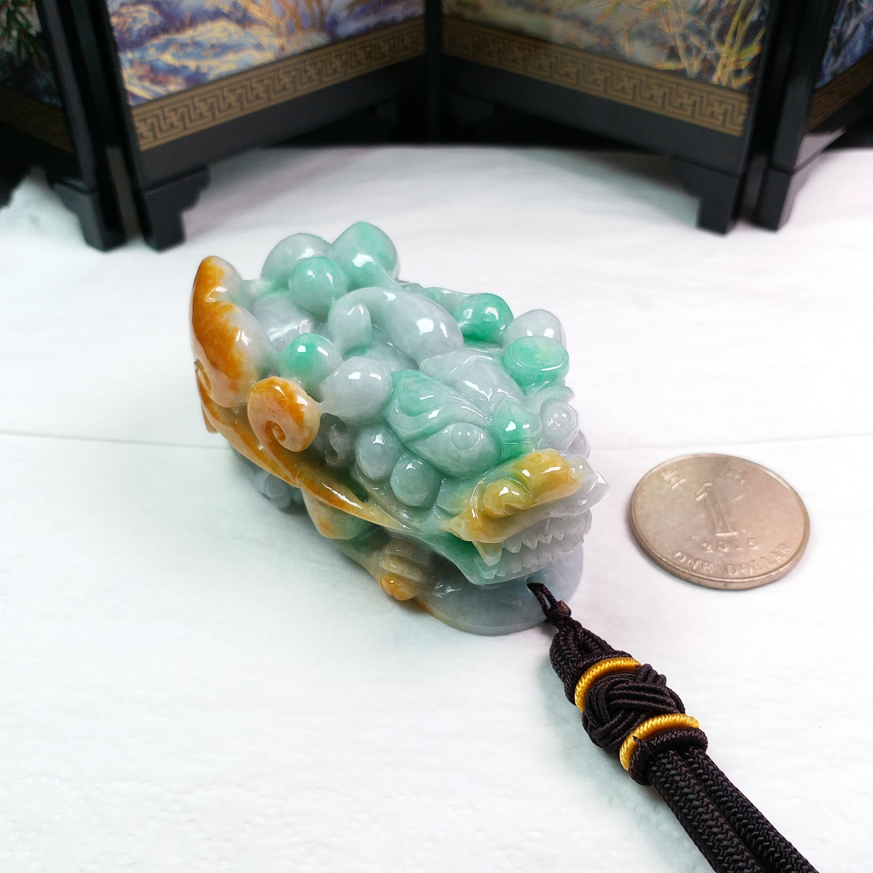 三彩貔貅, 天然翡翠A玉, 緬甸玉, Jade, Jadeite