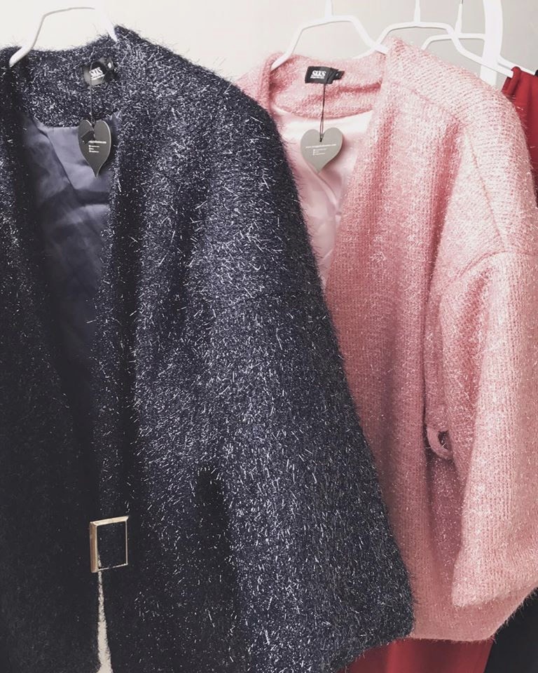 Holiday night 夜晚的星空 閃閃毛絨外套