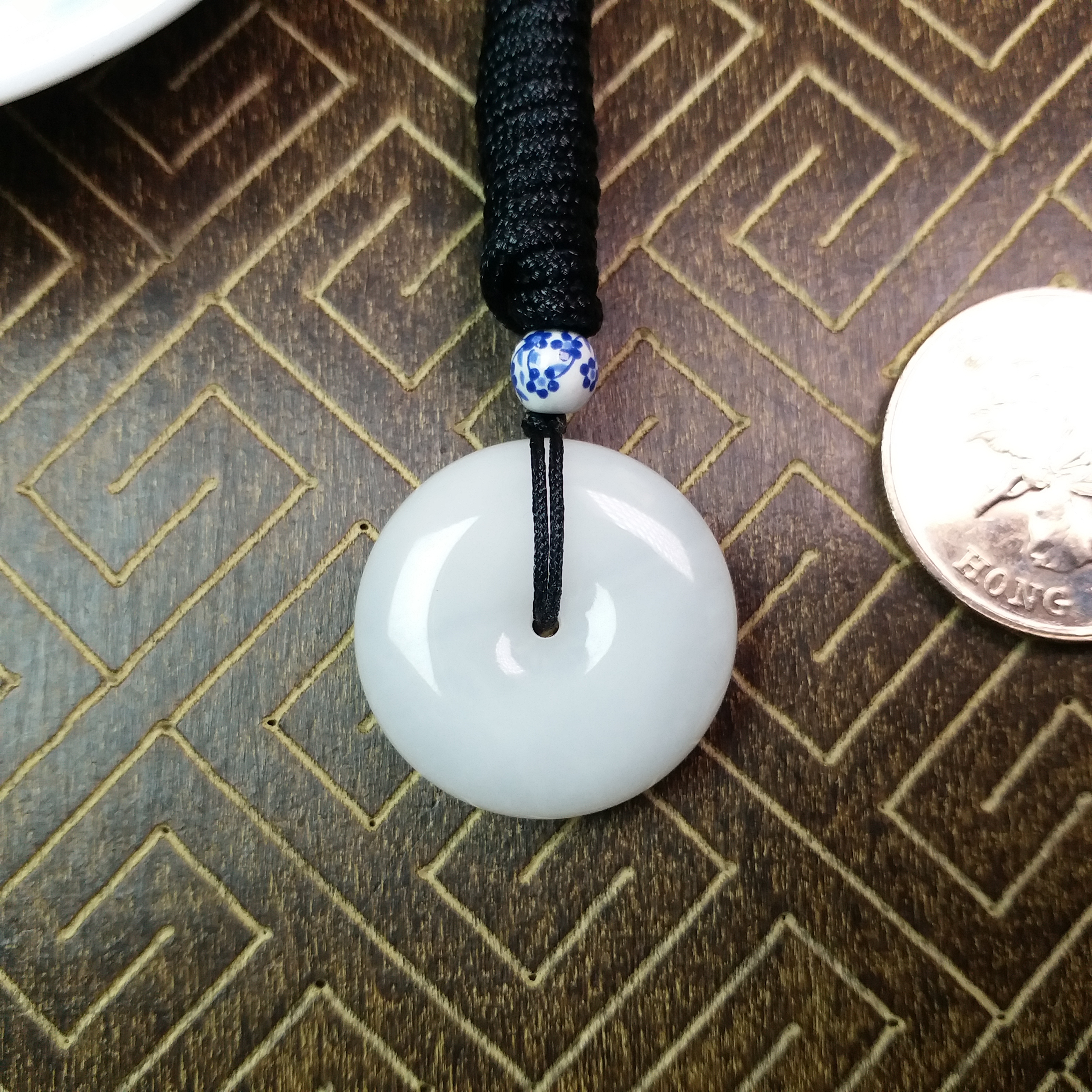 J1890 和田玉白玉平安扣 (25.2mm直徑)