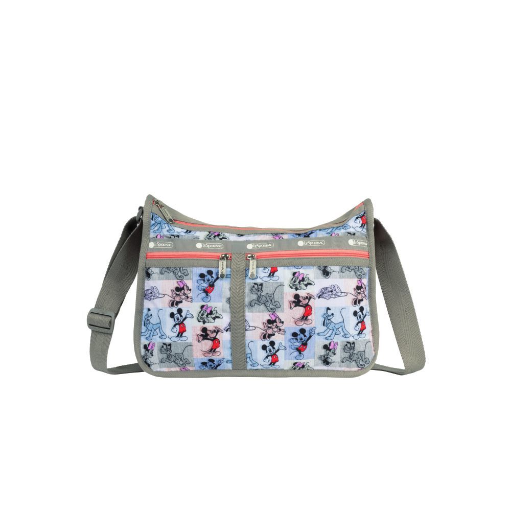 DELUXE EVERYDAY BAG 奢華斜背包 米奇馬賽克 LeSportsac台灣官方網路商店