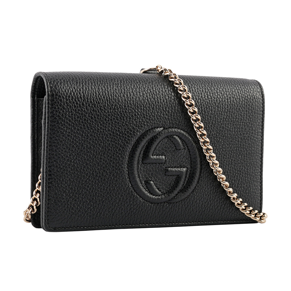 【GUCCI】SOHO 系列牛皮皮夾式手拿/鍊包
