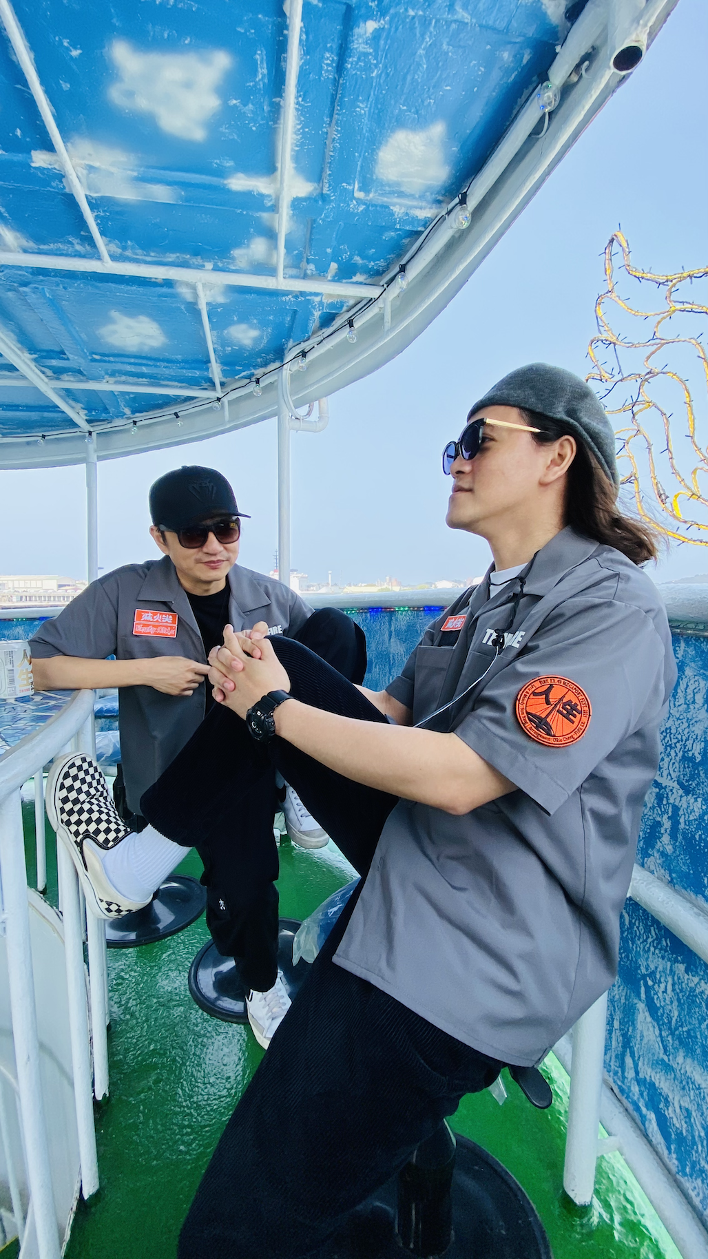 【火氣炎上】＃大港限定款 工作襯衫＋四入布章散裝組