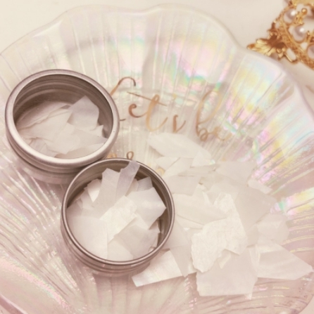 經典晶透白貝殼片