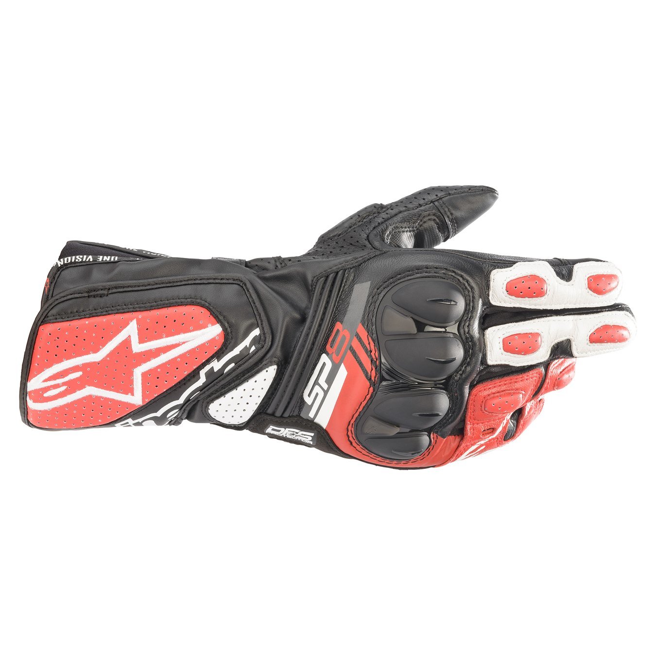 ALPINESTARS SP-8 V3 BLACK/WHITE/BRIGHT RED 黑白紅 皮手套 SP8 亞版
