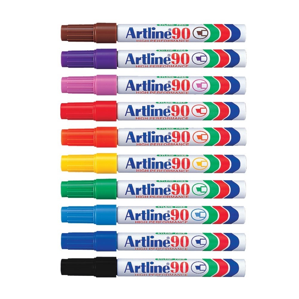 Artline 雅麗 #90 箱頭筆 (方咀 2-5mm) 9色可選