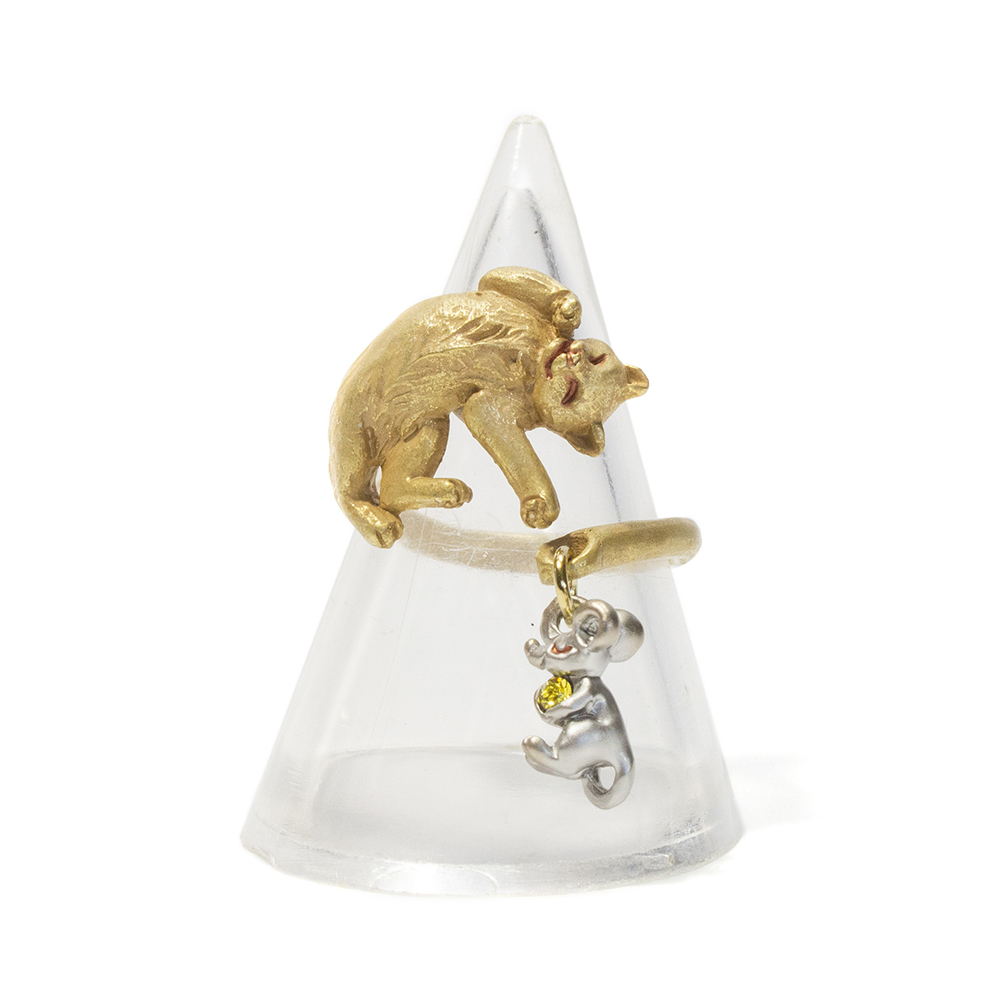 Palnart Poc 日本制貓咪與老鼠戒指