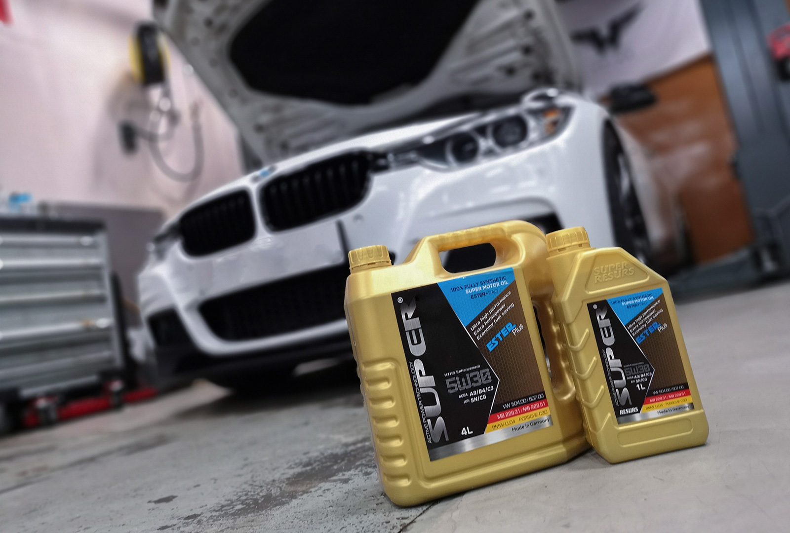 bmw 328i 偈油 5w30 super ester plus motor oil