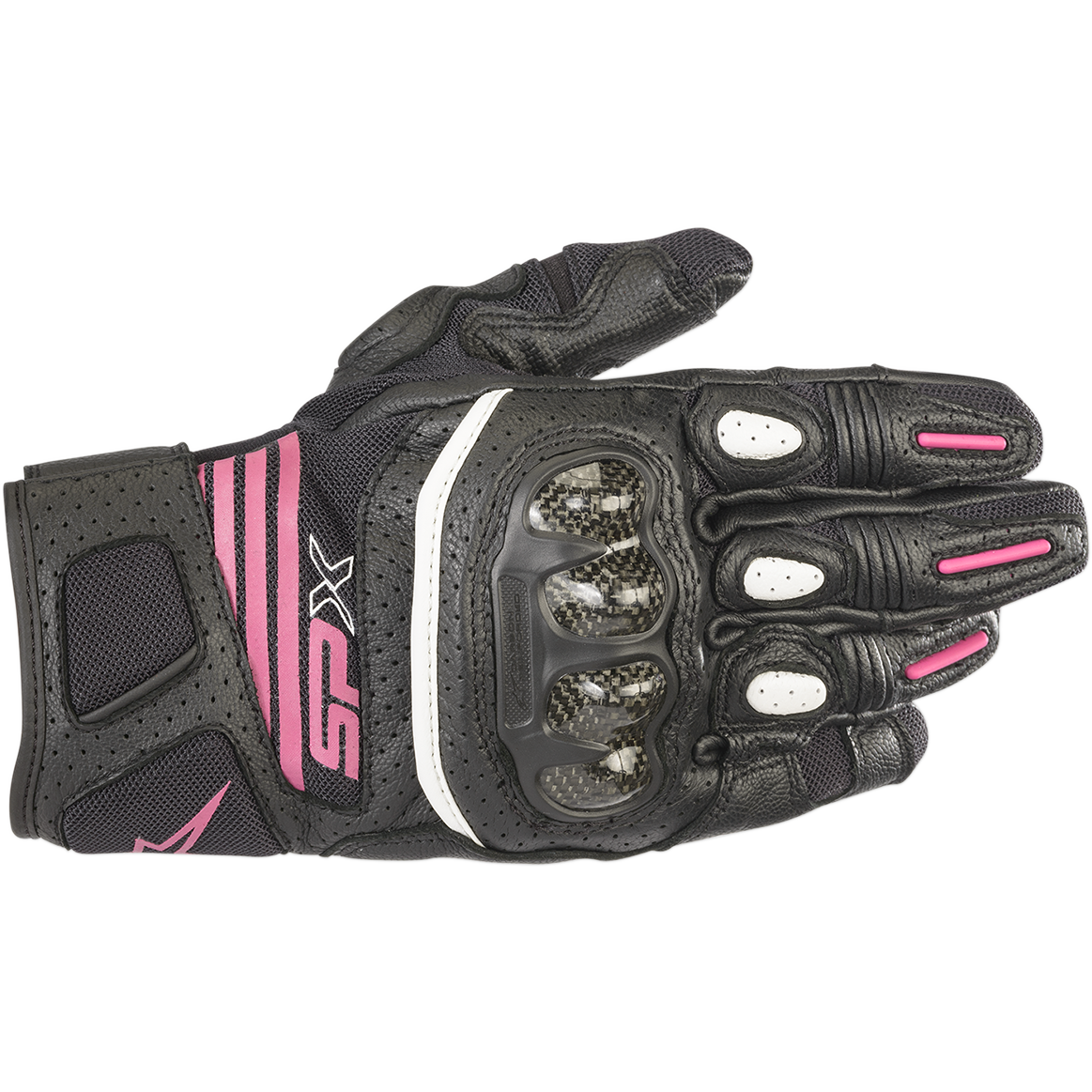 ALPINESTARS STELLA SPX AIR CARBON V2 BLACK/FUCHSIA 女版 黑粉 皮布手套