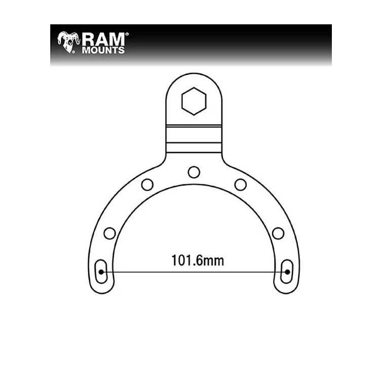 【出清特賣】Ram Mounts 原廠油箱環萬向球座 B-411U (4吋)