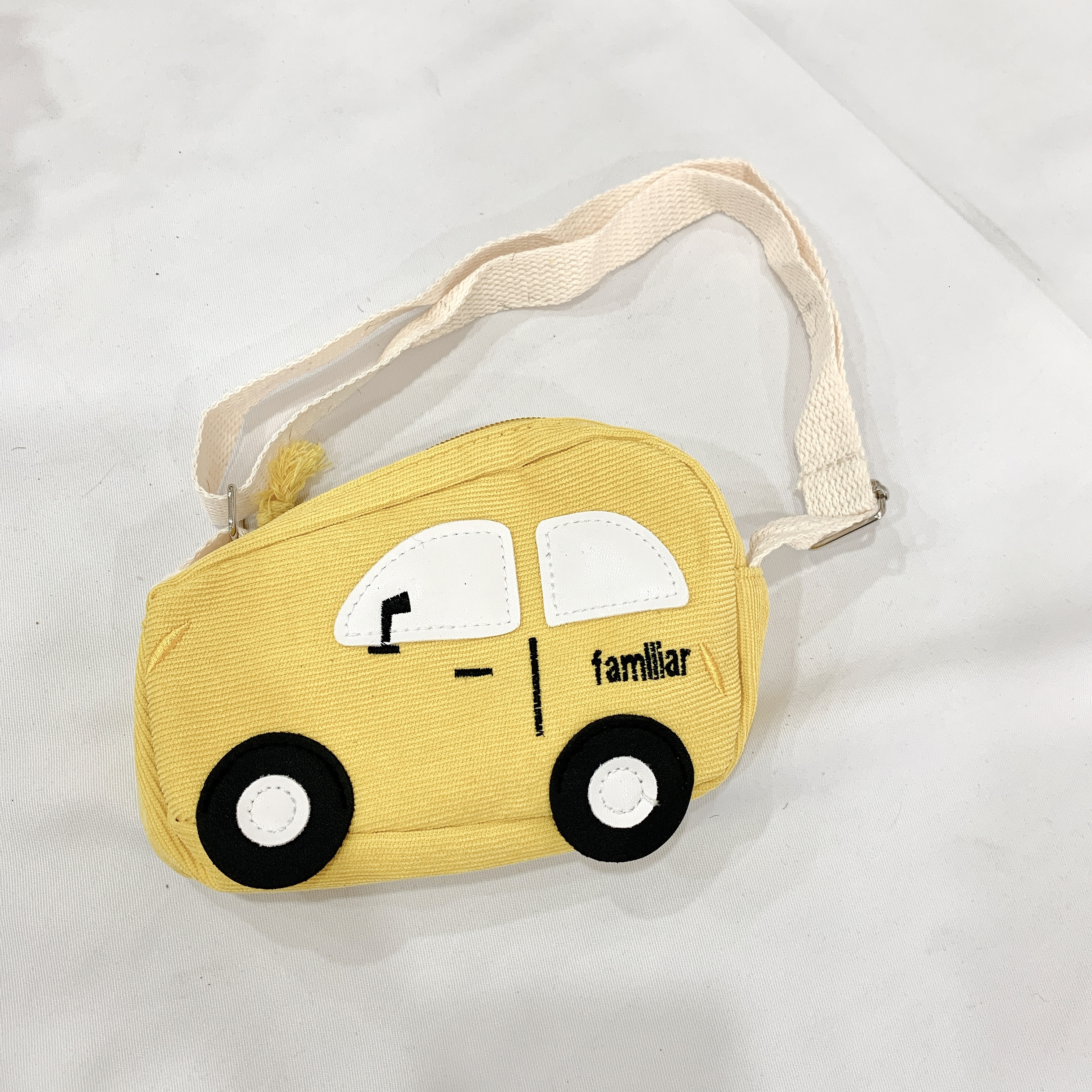 小汽車帆布側背包