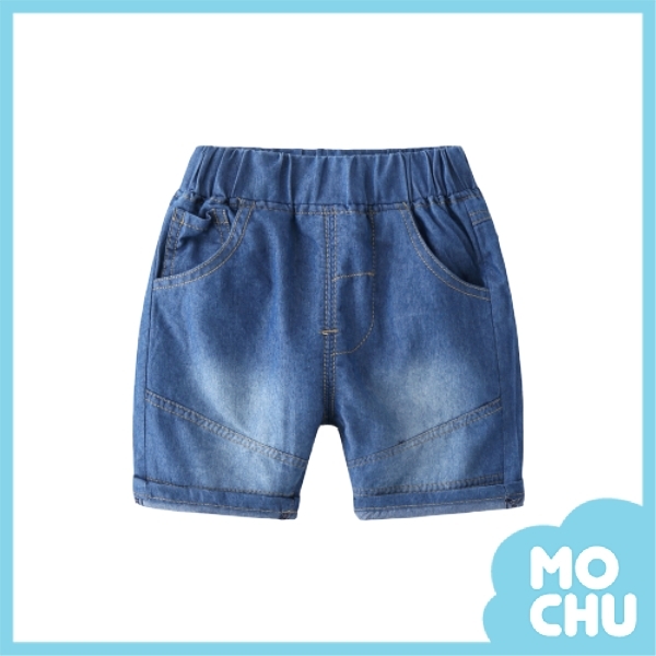 拼接天絲牛仔短褲