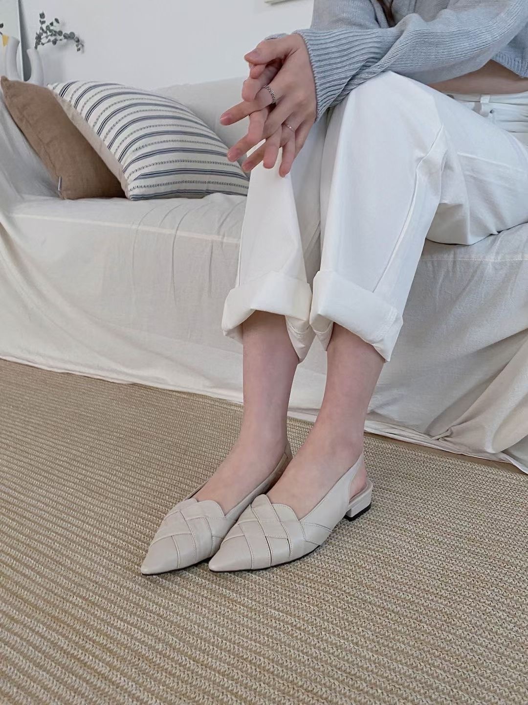 交叉編織涼鞋(88018)