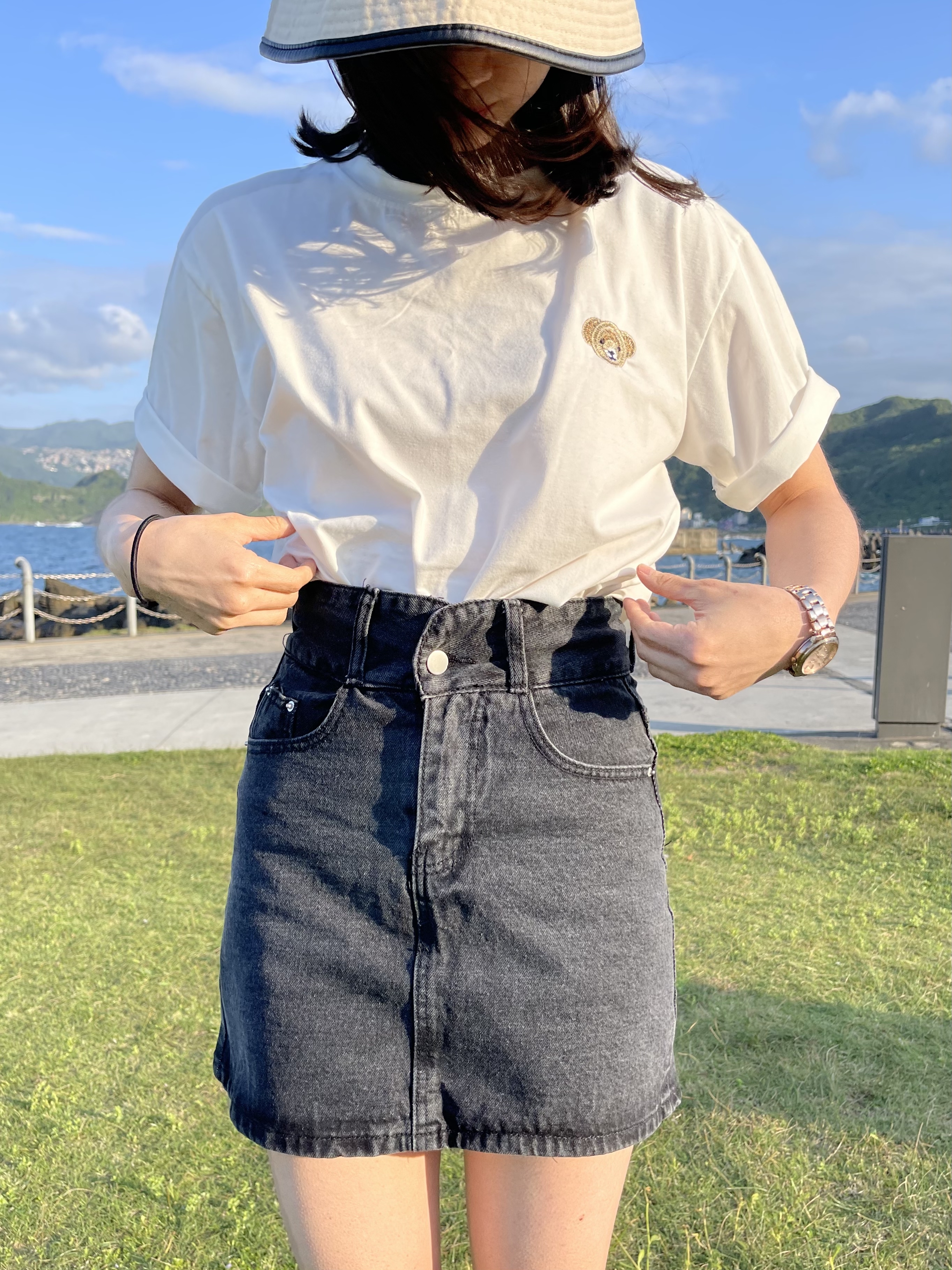 高腰顯瘦牛仔裙(現貨S)