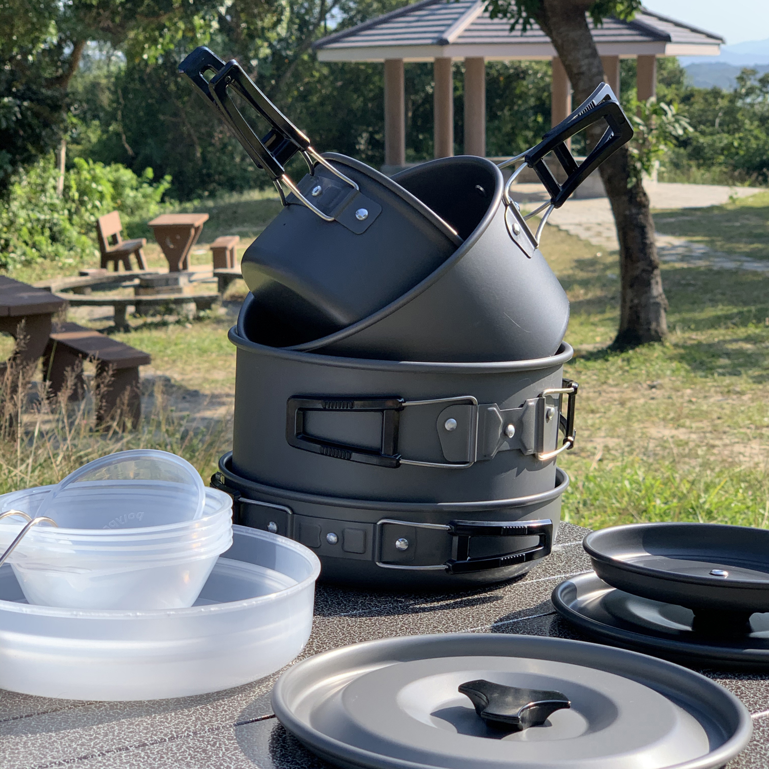 戶外輕旅行煑食鍋具 Cookset | 附送收納袋 (逢星期日截單後7-14個工作天發貨)