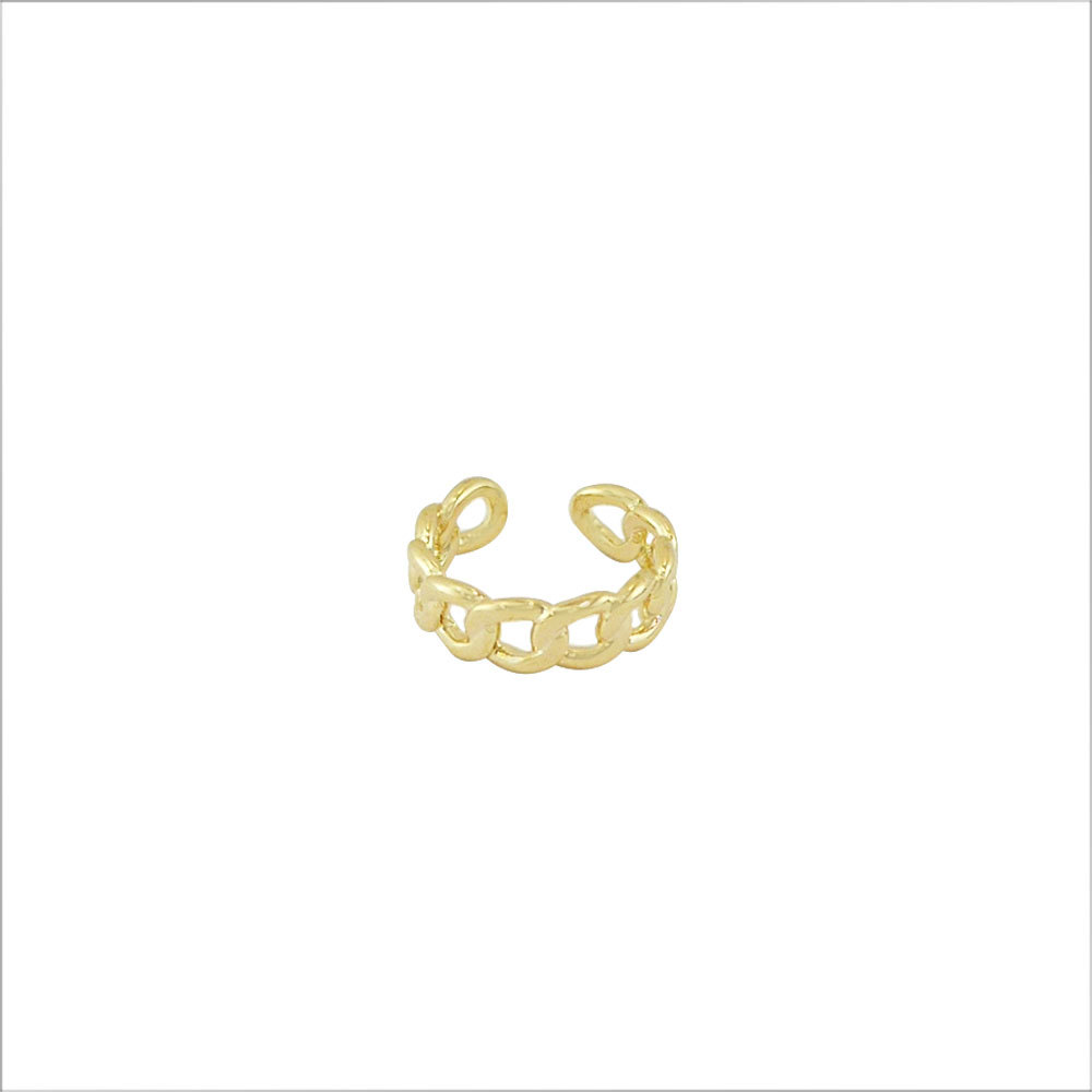 [黃銅] 幾何鏈條耳夾 / [Brass] Original Chain Ear Cuff