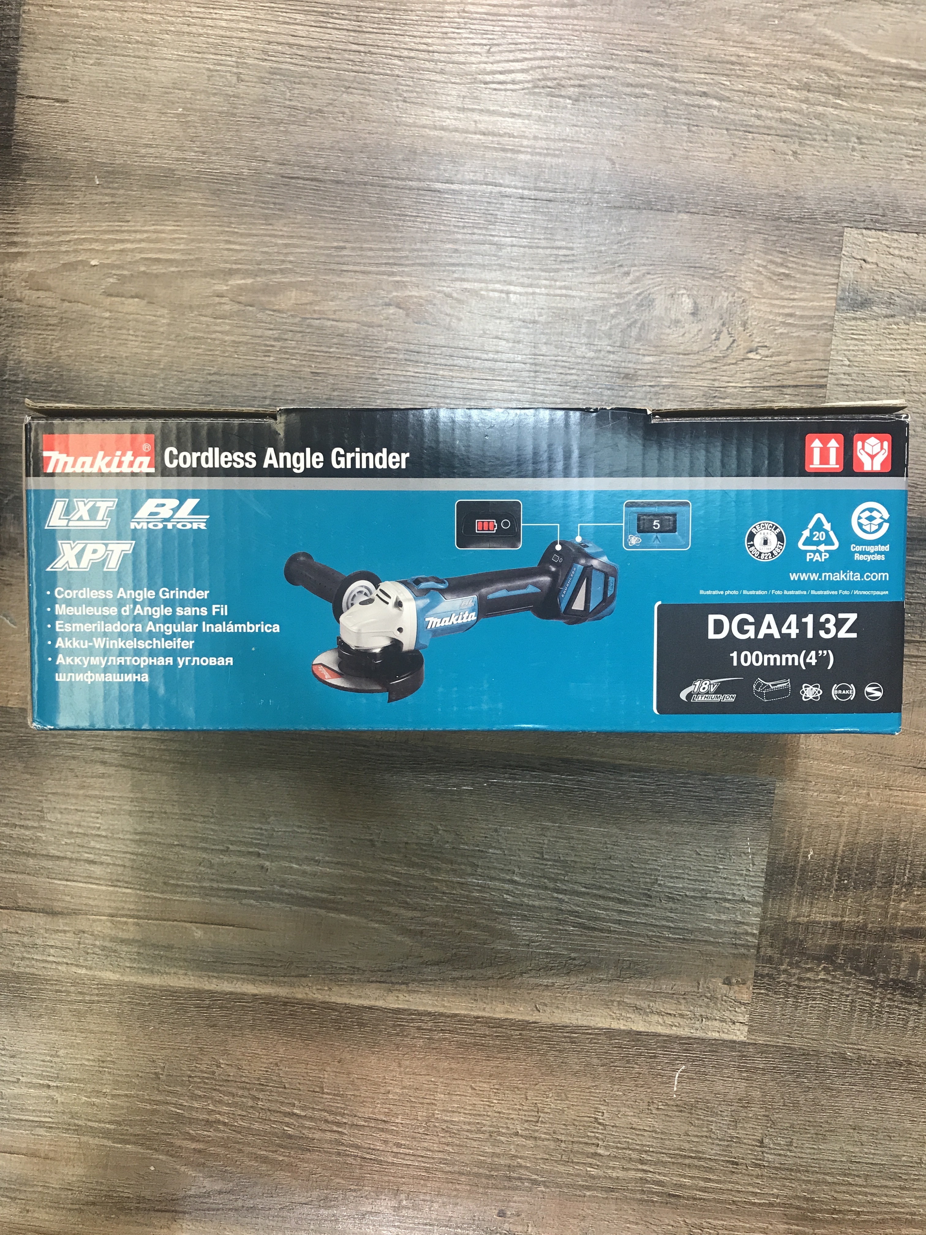 Makita牧田 DGA413Z 18V 無線角磨機