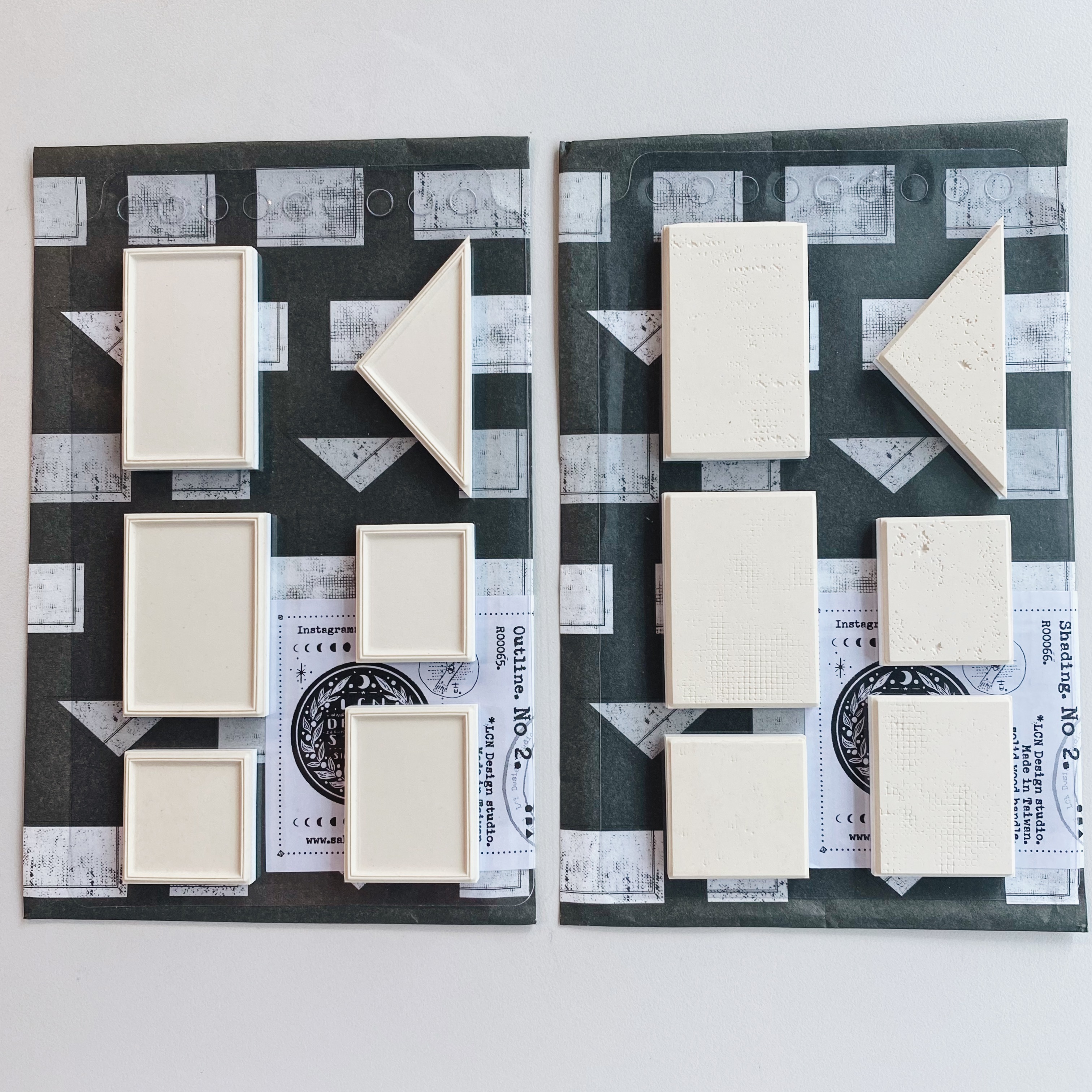 吉 自黏草皮章 2號 - 外框 / 底紋