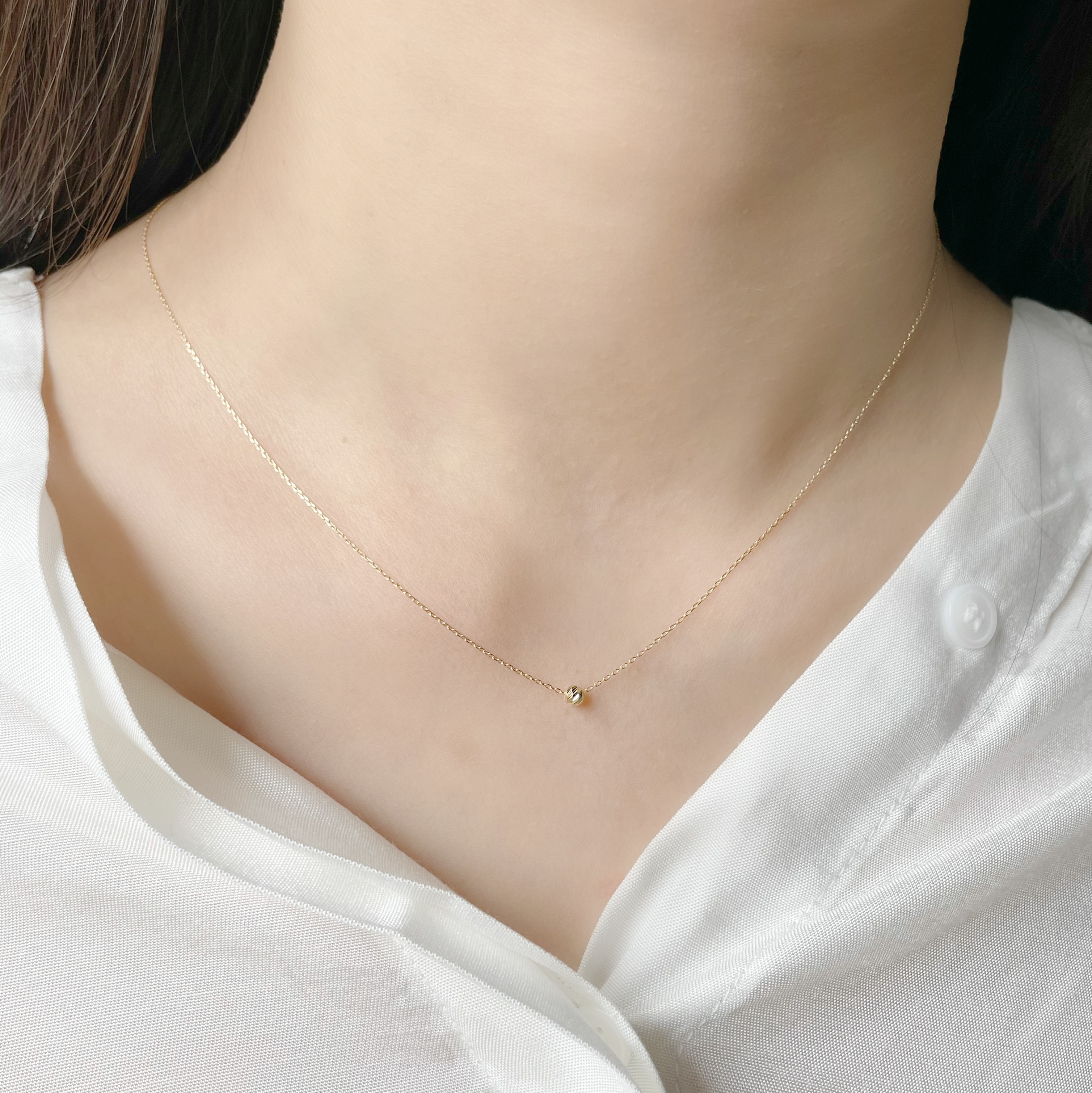 14K Single cutting ball項鍊