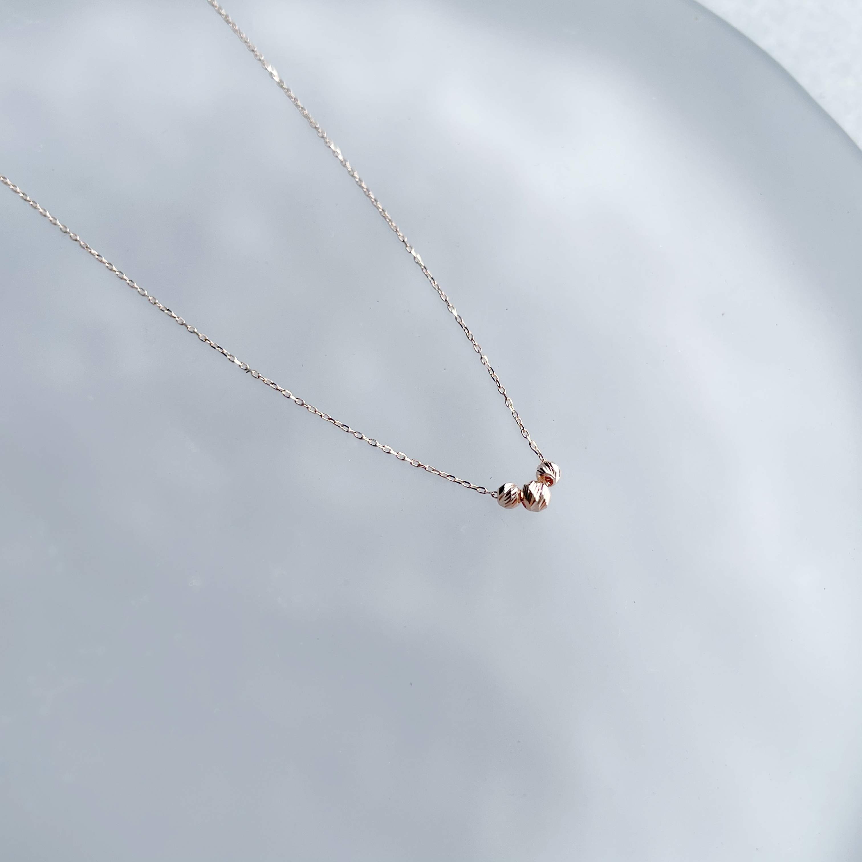 14K Triple cutting ball項鍊