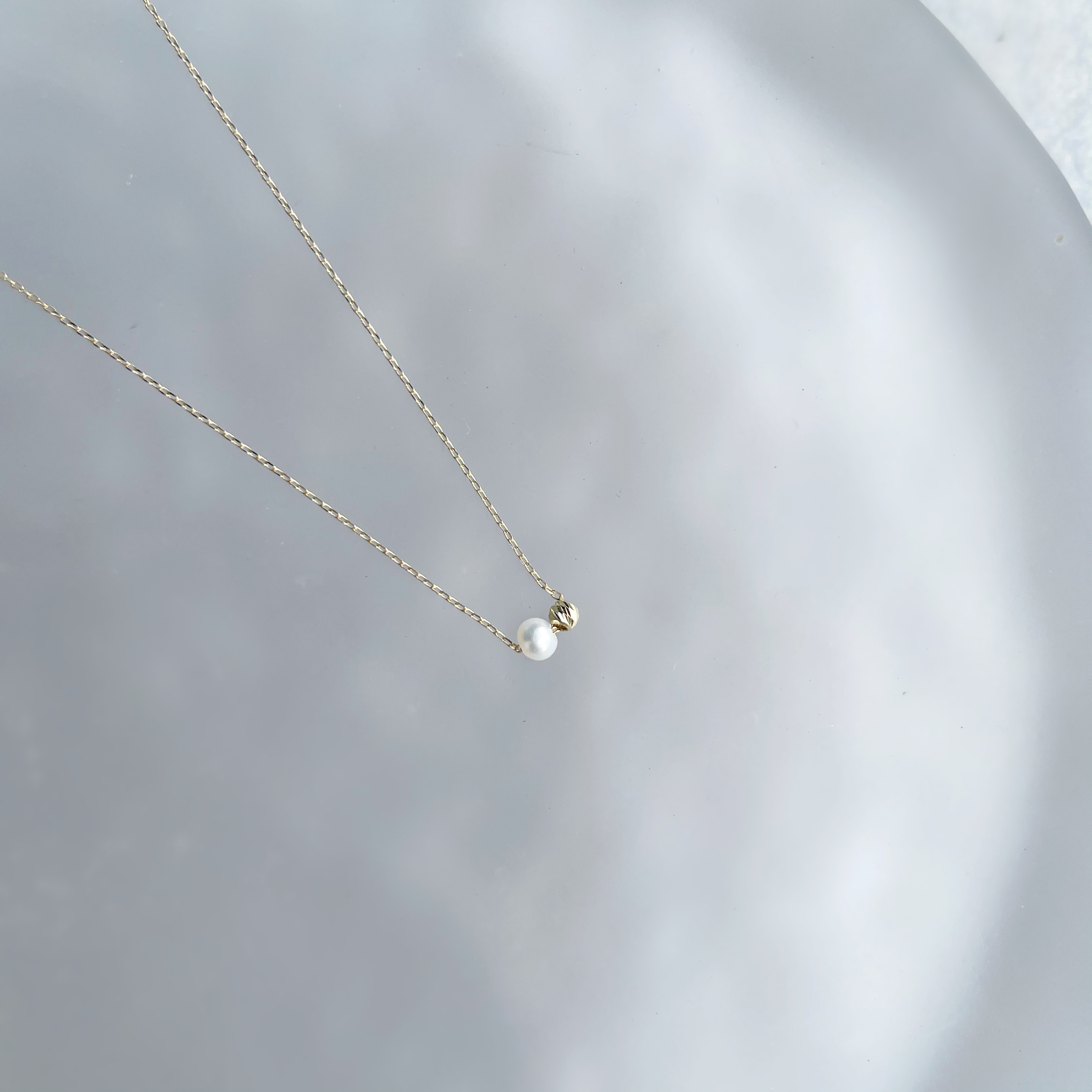 14K Pearl cutting ball項鍊