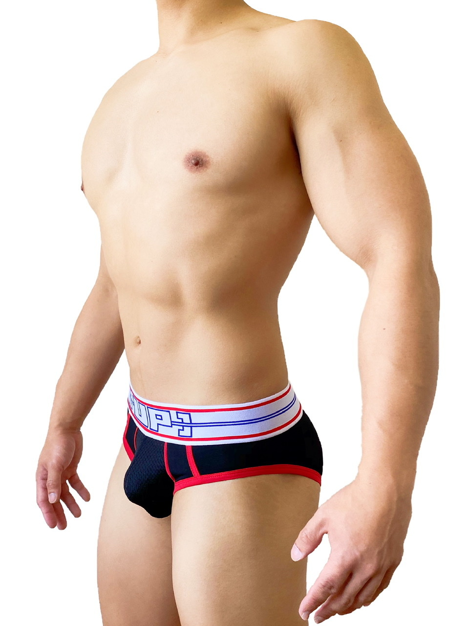 Bounce UP 低腰三角內褲 透視黑/紅