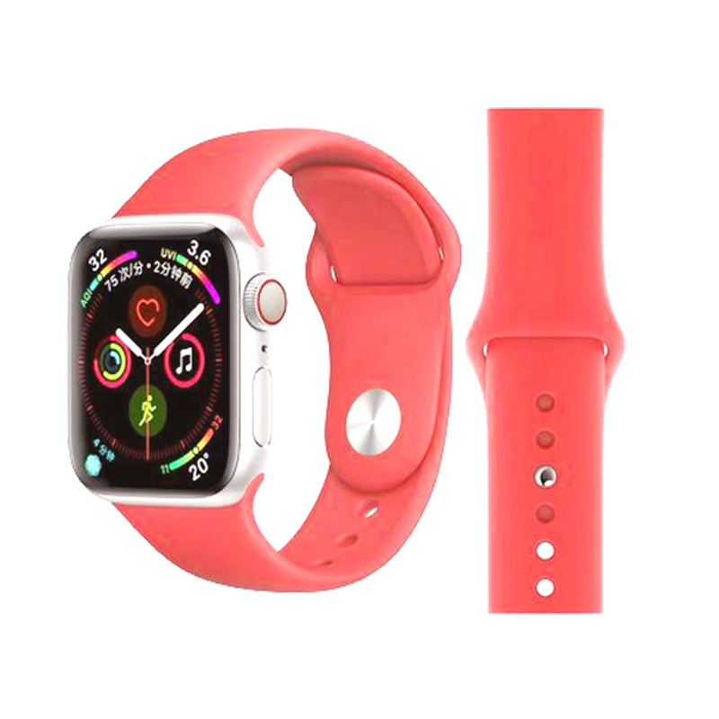【Rainbow推薦】Apple Watch 硅膠素色錶帶/蘋果手錶錶帶(4/5/6適用)