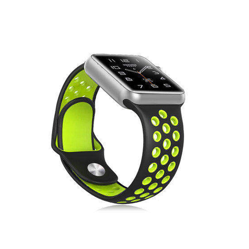 【Rainbow嚴選】Apple Watch 硅膠運動撞色錶帶/蘋果手錶錶帶(4/5/6適用)