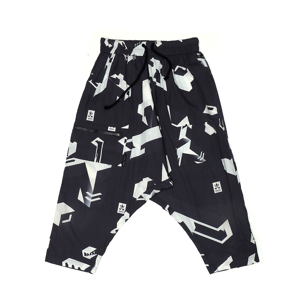 純棉抽繩飛鼠褲 - 炎上