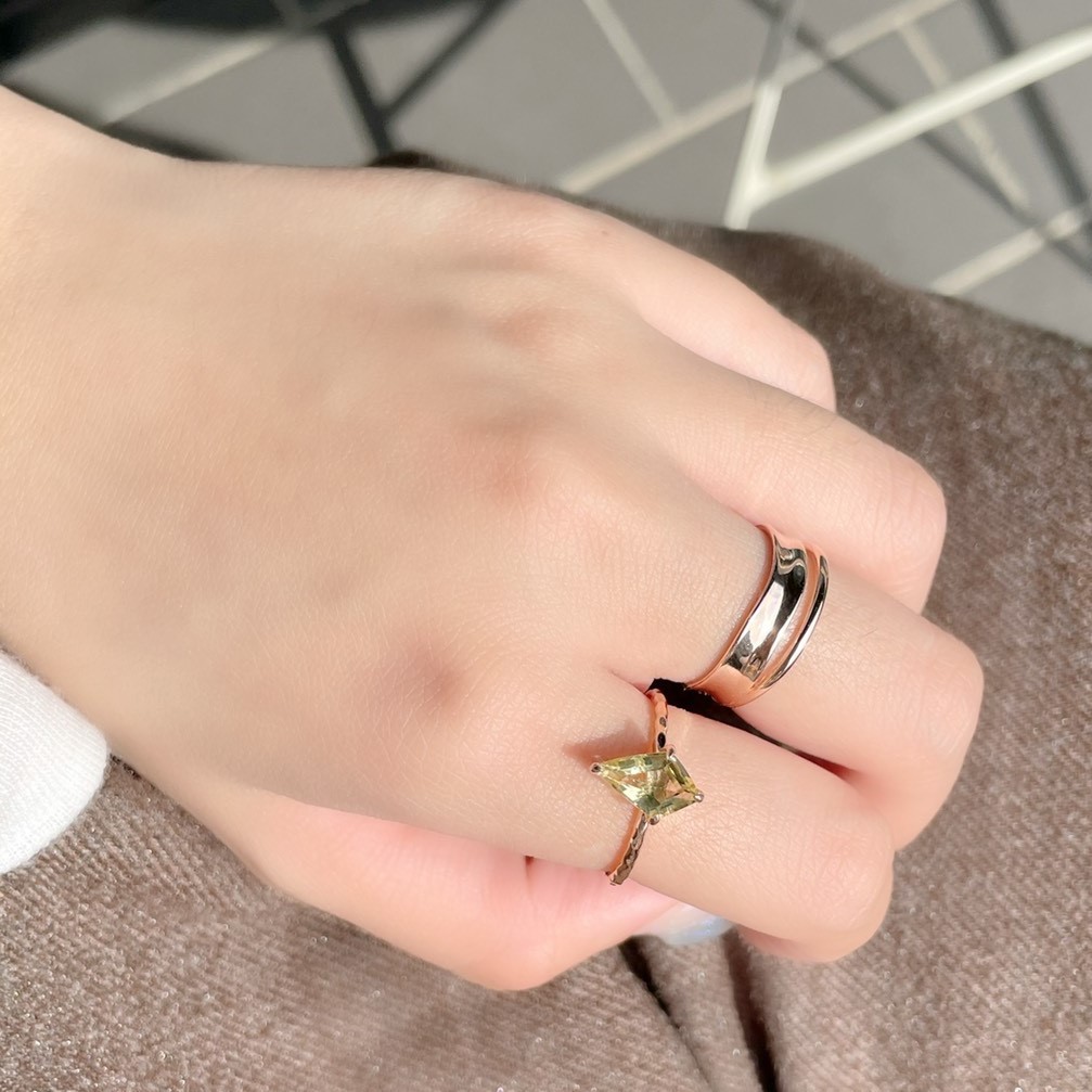 箏形大檸檬晶戒指