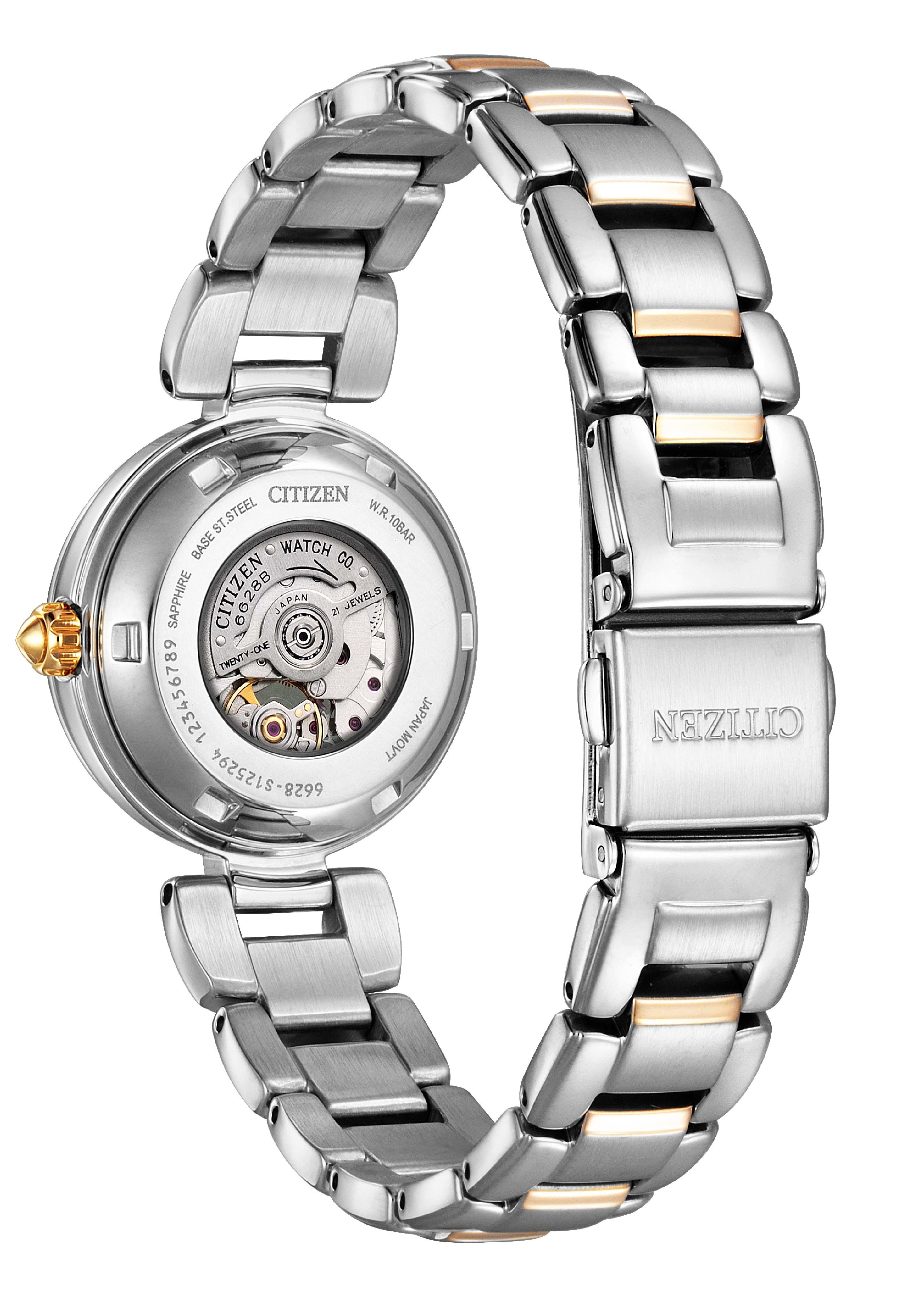 萬年鐘錶 - Citizen 星辰錶 XC女錶 小錶徑愛心花瓣機械女錶   PR1024-84X   錶徑28MM