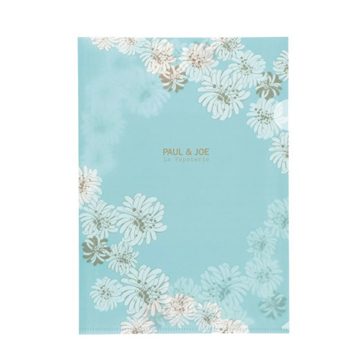 日本 MARKS X PAUL and JOE 聯名資料收納L夾 2入組 西洋菊 (藍)
