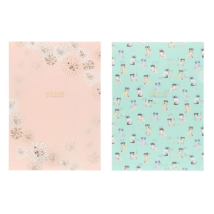 日本 MARKS X PAUL and JOE 聯名資料收納L夾 2入組 西洋菊 (粉)