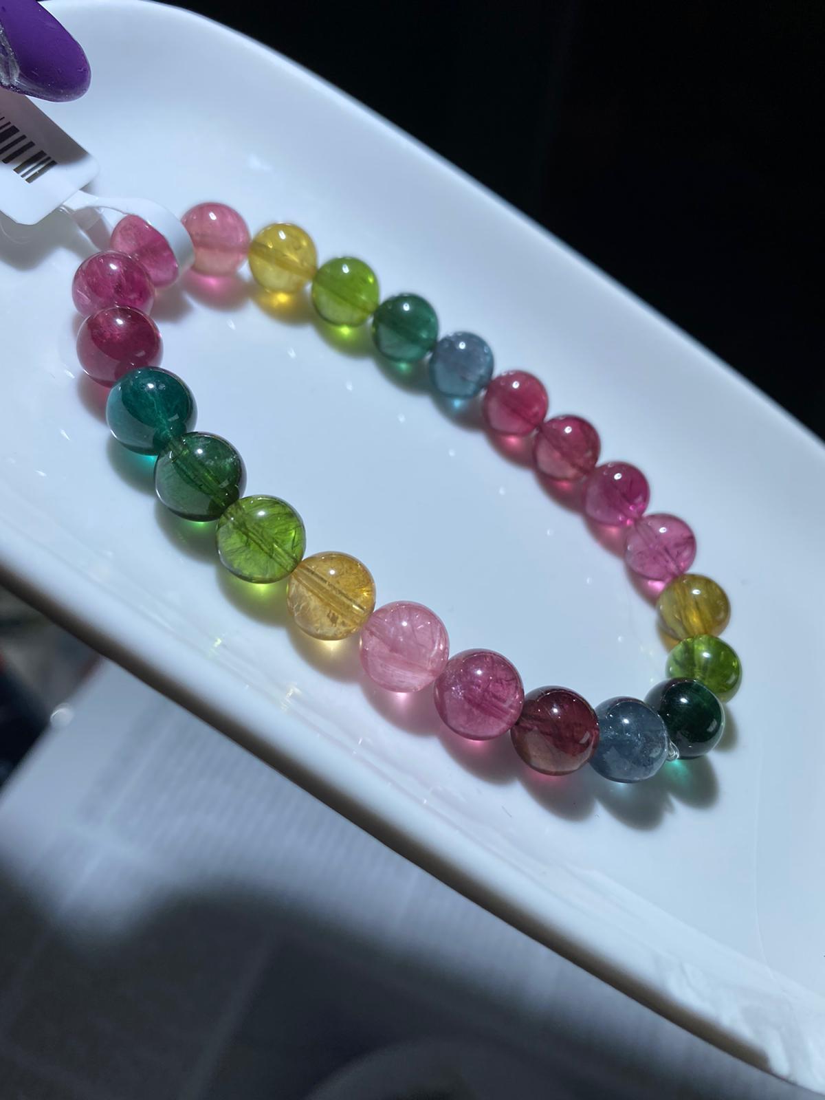 7.8mm高質透體彩虹碧璽(近色標)(A)