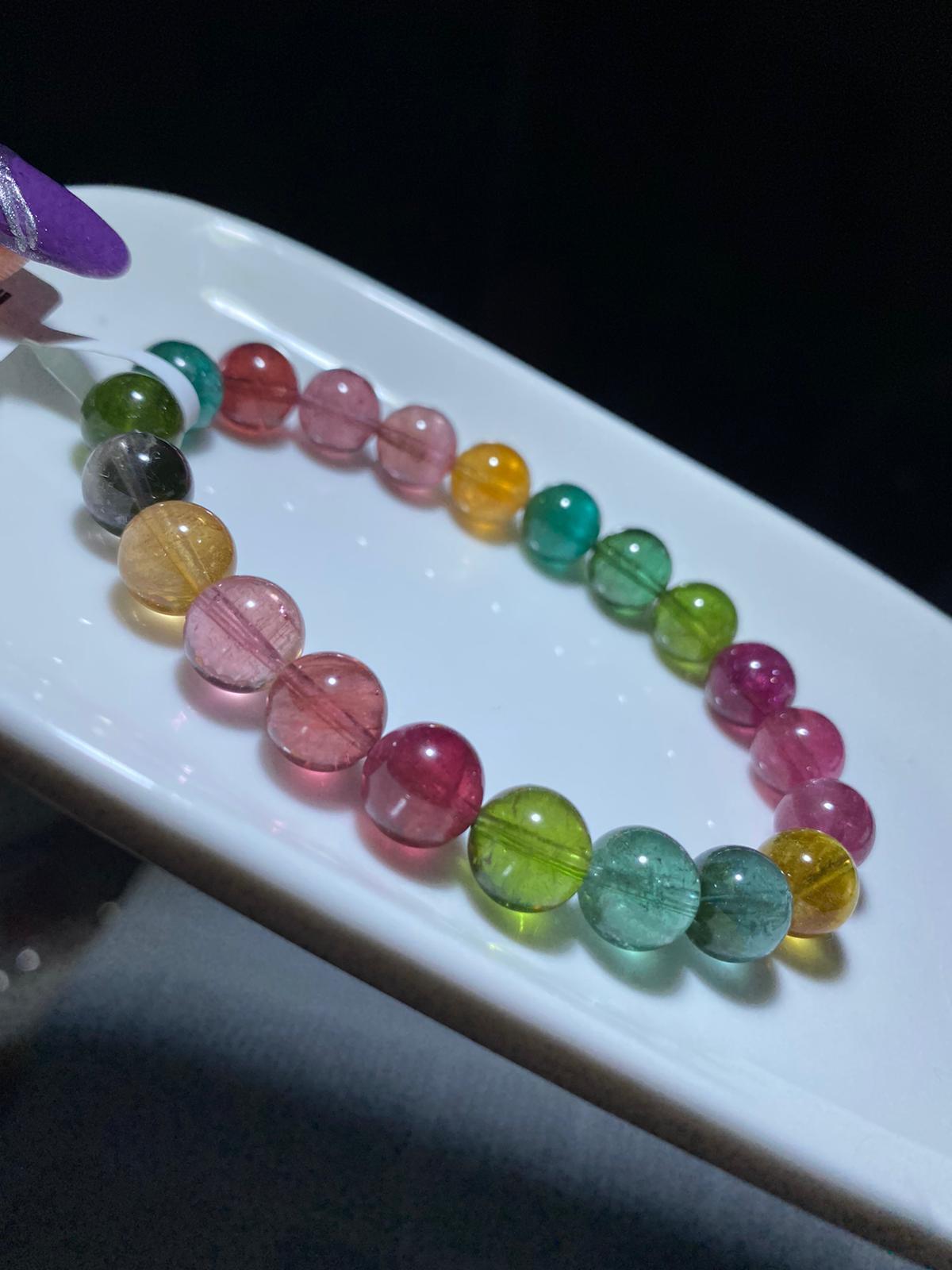 8.6mm高質透體彩虹碧璽(近色標)(D)