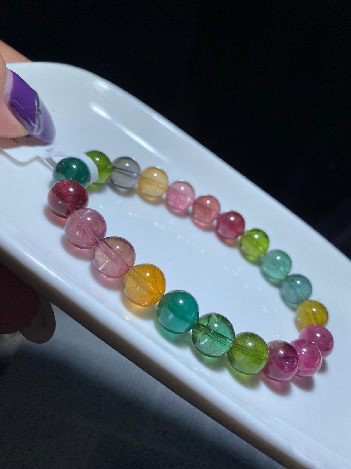 8.6mm高質透體彩虹碧璽(近色標)(D)