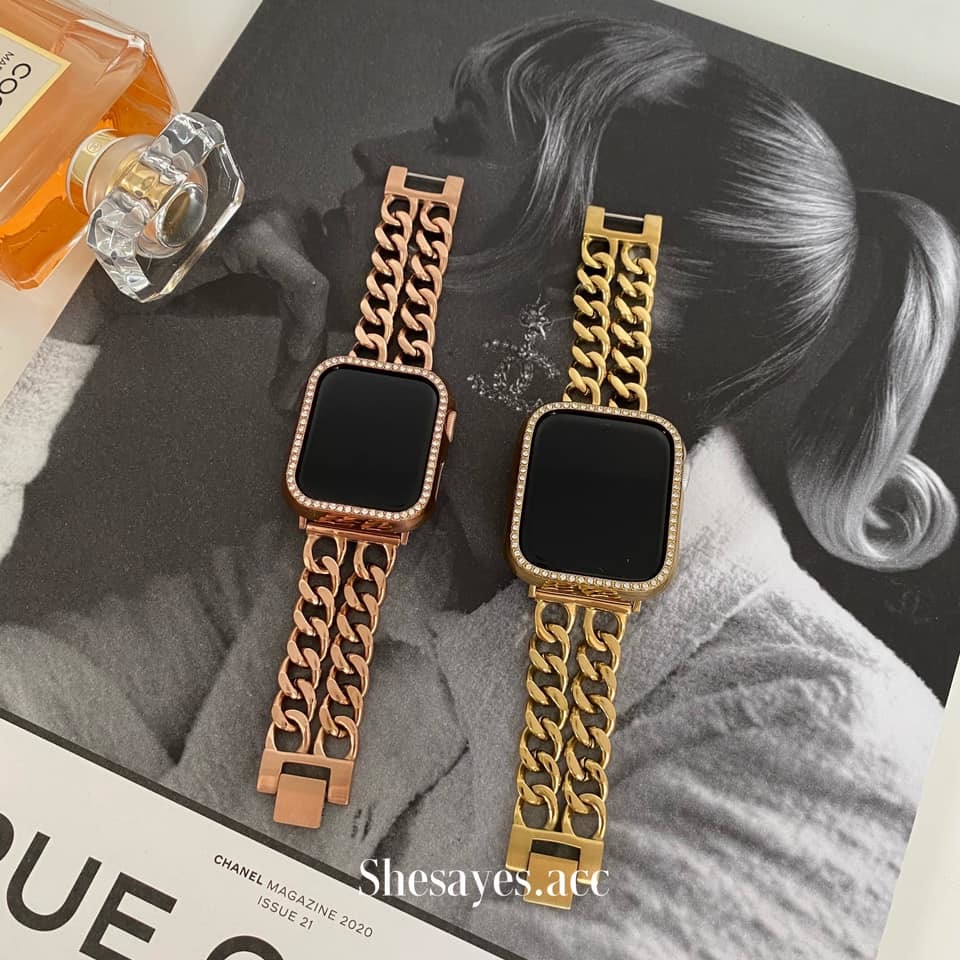 APPLE WATCH不鏽鋼雙鍊錶帶[三色]