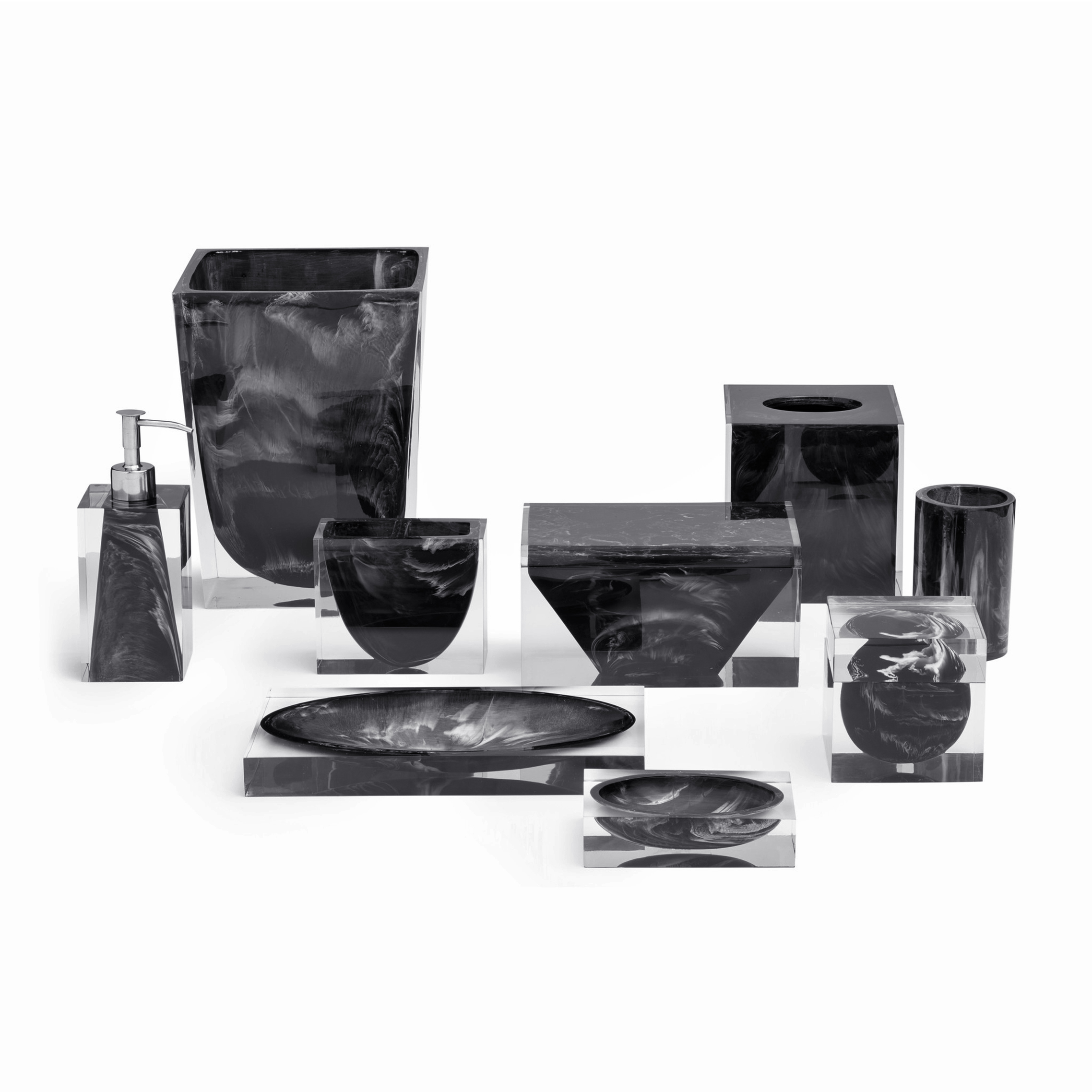 水墨渲染系列黑 衛浴用品