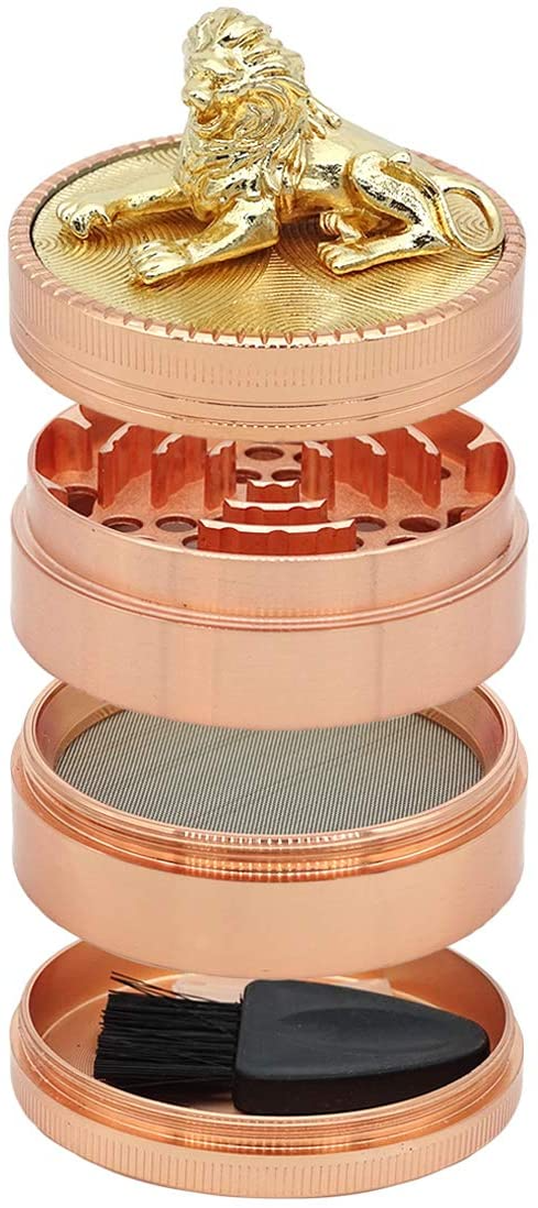 金獅子 SNVIN 鋅合金四層式精緻煙草研磨器 60mm