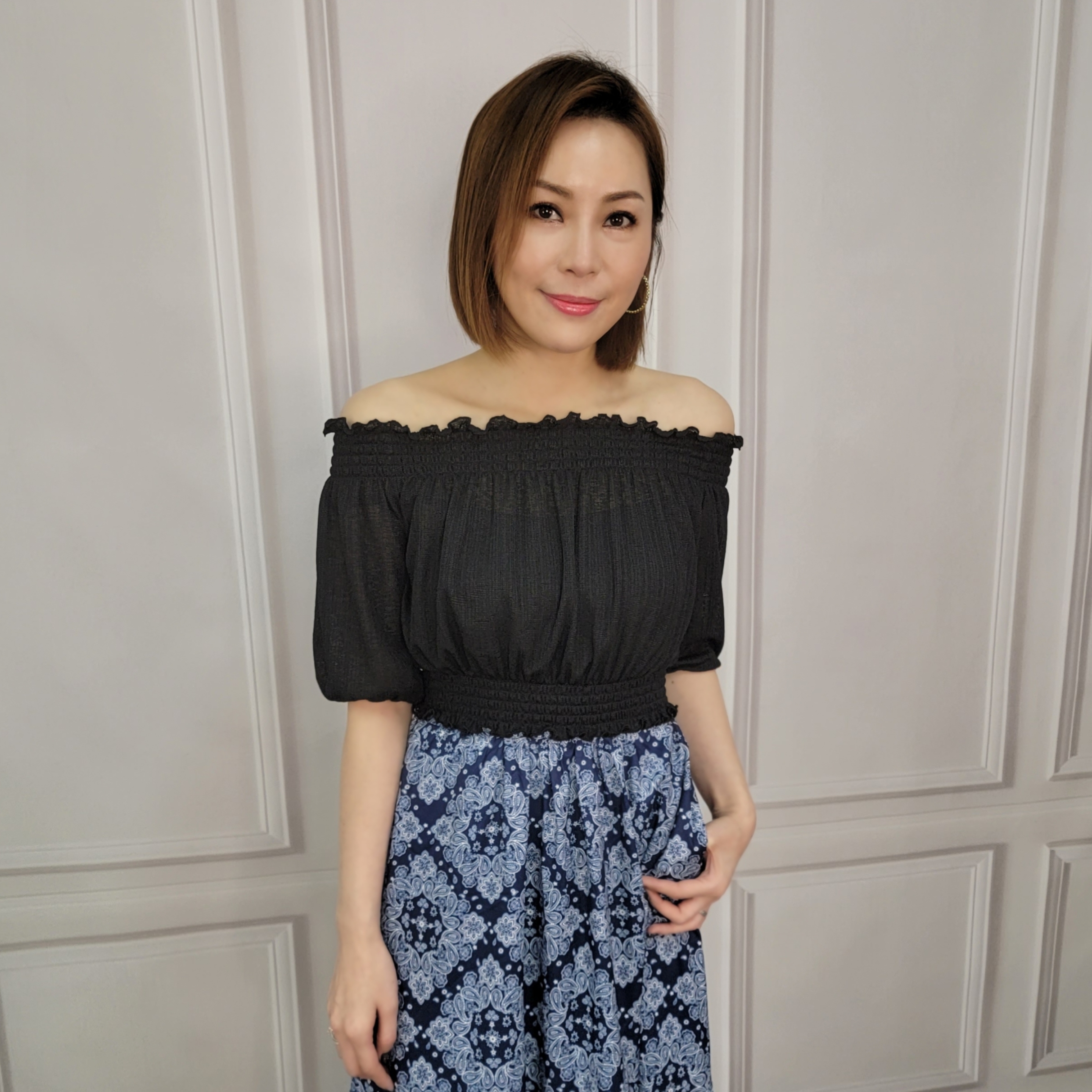 橡筋膊短TOP G163