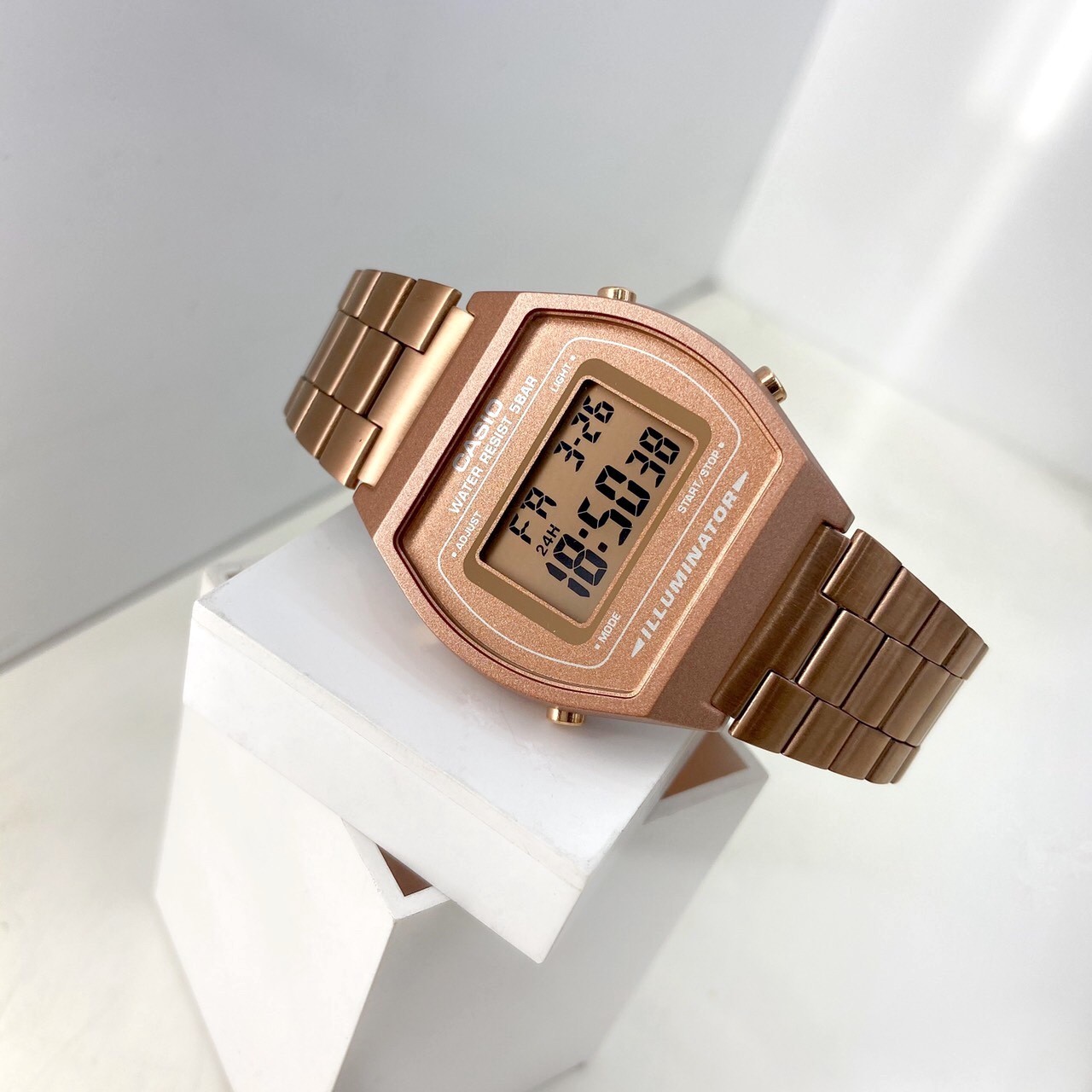 【CASIO 卡西歐】 VINTAGE 雅致電子錶-玫瑰金  B640WC-5A   現代鐘錶