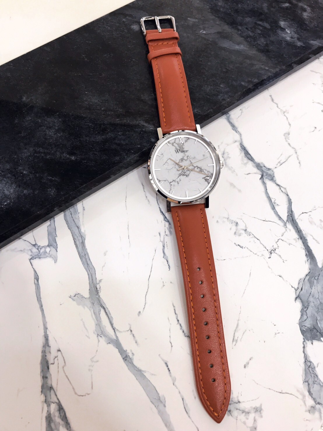 【W.wear】大理石系列-白松石腕錶  M2.5-M4+LC10 (39mm) / M2.5-L4-LC10  (42mm) 現代鐘錶