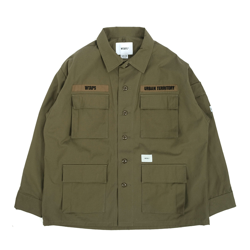 Wtaps Jungle 02 Longsleeve Shirt 軍綠襯衫211WVDT-SHM03 [E