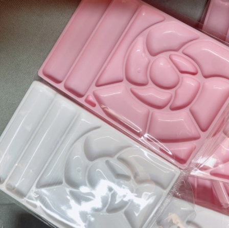 美甲玫瑰🌹雙色調色盤 粉紅/純白