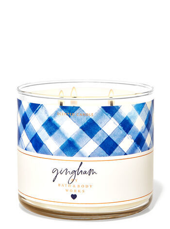 Bath and body works 3芯 香薰蠟燭 - Gingham