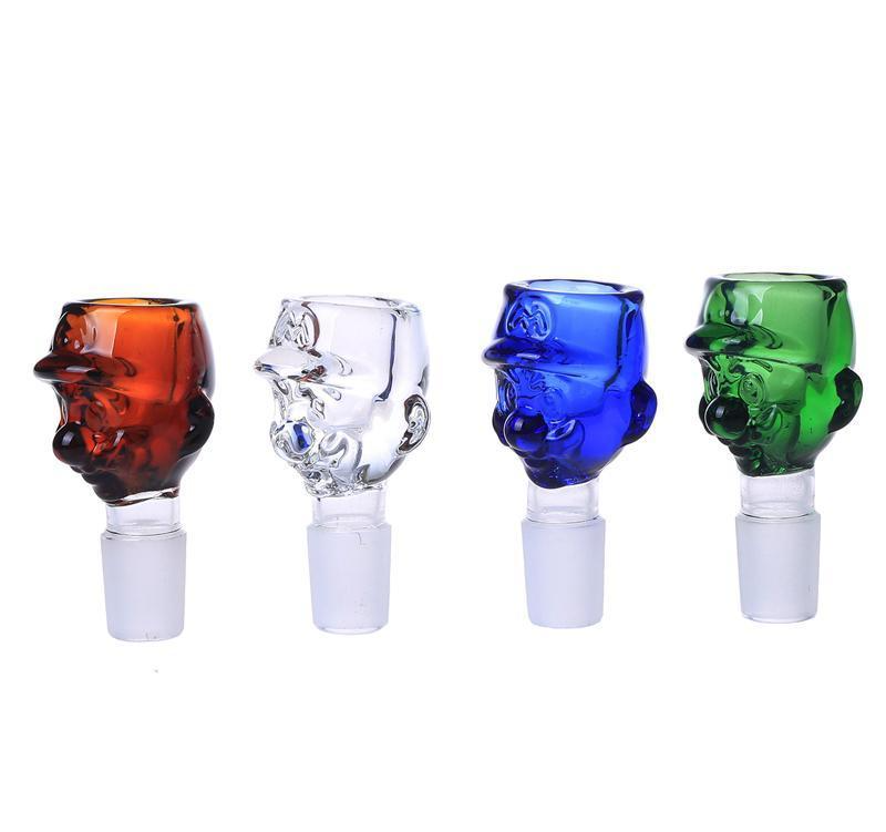 14mm Male Super Mario Glass Slide Color Bowl 超級瑪莉玻璃碗公