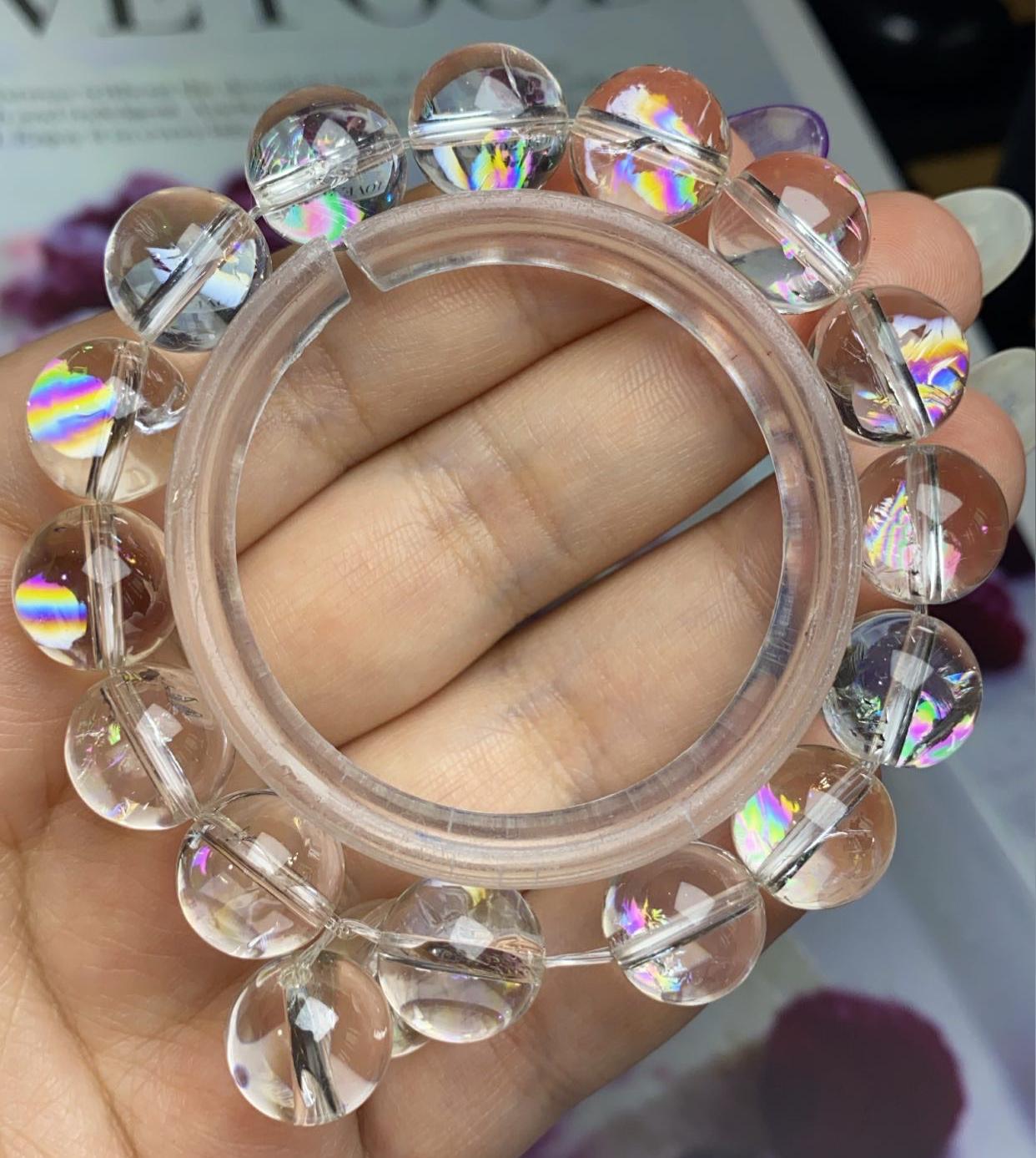 高質白水晶彩虹